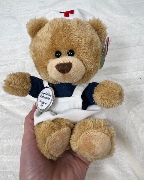 Nurse Graduation Soft Toy, Qualified Nurse Gift, Healthcare Gift, Thank you Nurse Teddy Bear