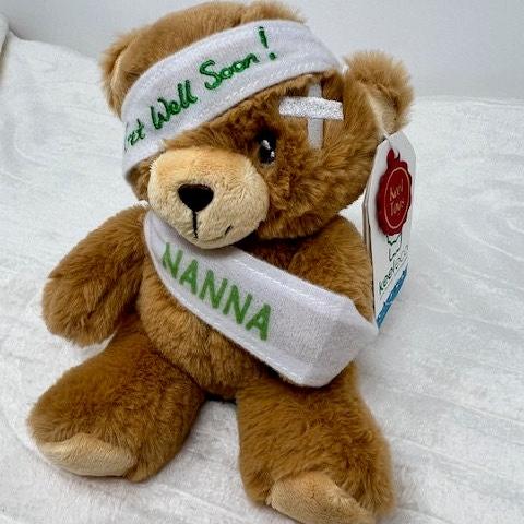 Get Well Soon Soft Toy, Hospital Gift Teddy Bear, Poorly Patient Gift,
