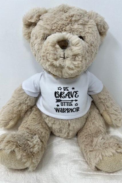 Be Brave Teddy Bear, Child Hospital Illness Gift, Get Well Soon Bear, Children's Inspirational Gift, Soft Toy Brave Child