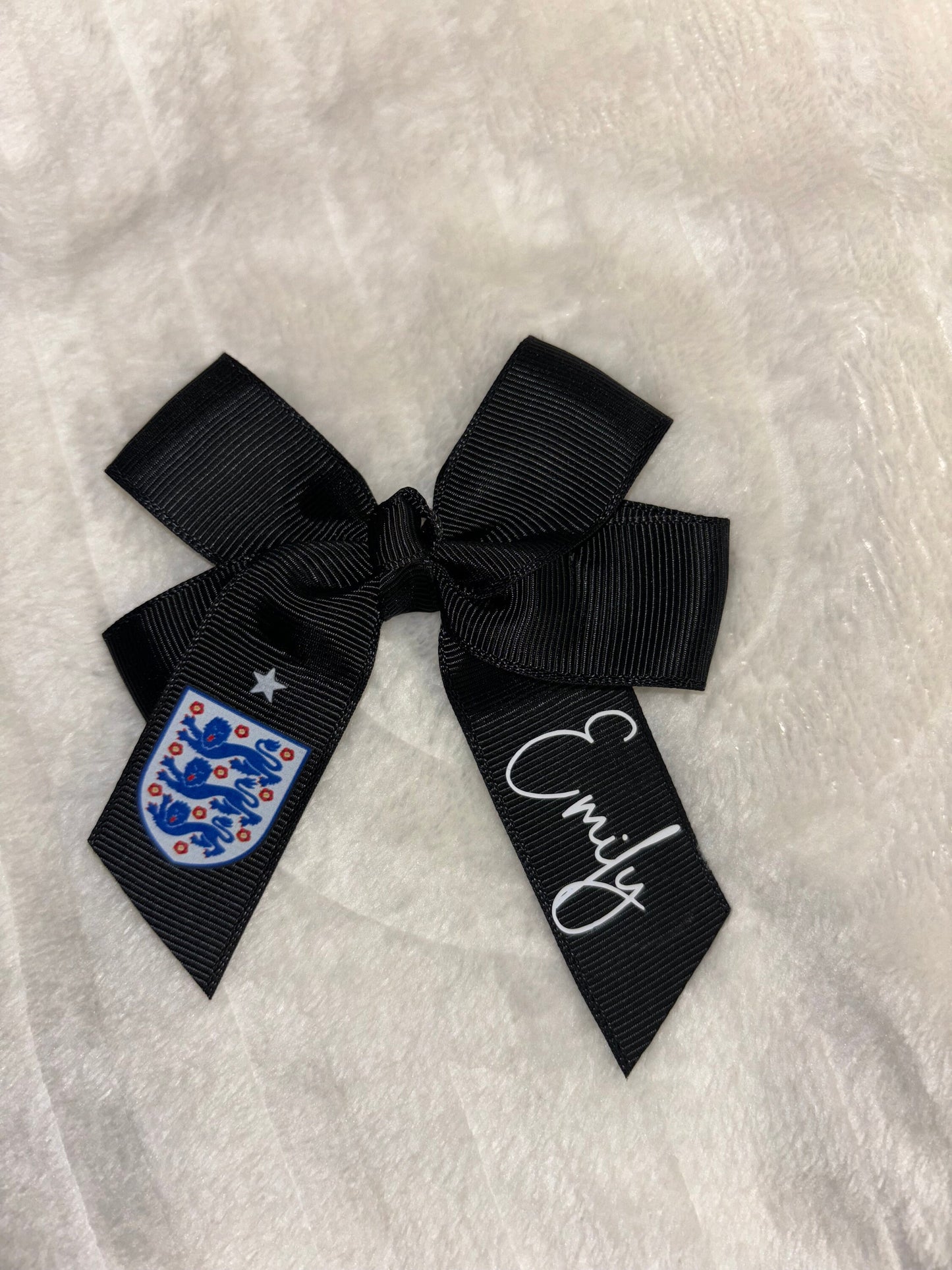 Personalised England inspired Hair Bow Euro Team 2024