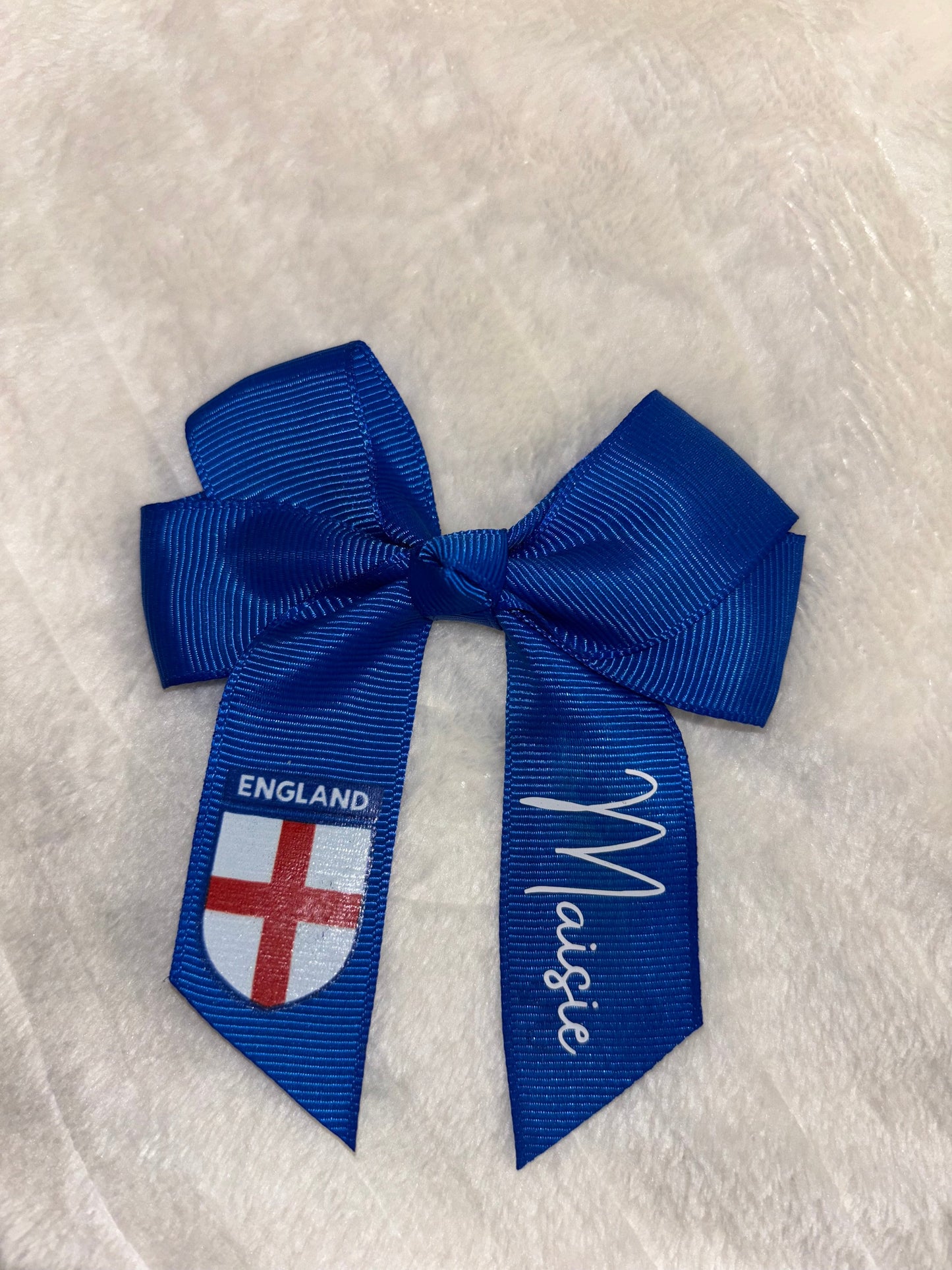 Personalised England inspired Hair Bow Euro Team 2024