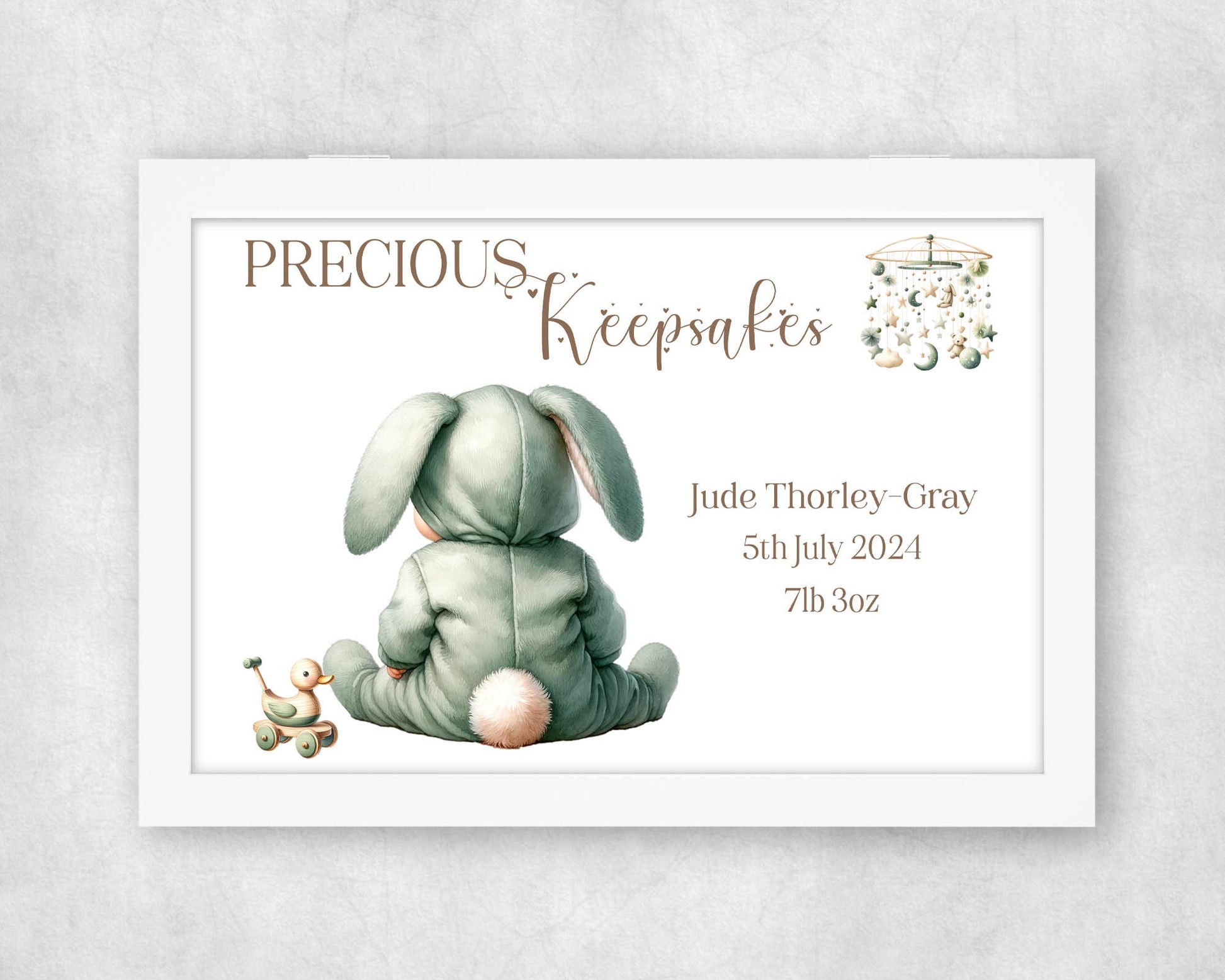 New Baby Wooden Keepsake Storage Box