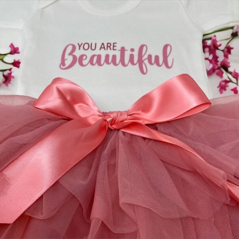 Baby Girl Tutu set, 6-12 months, Baby girl outfit, Pink tutu