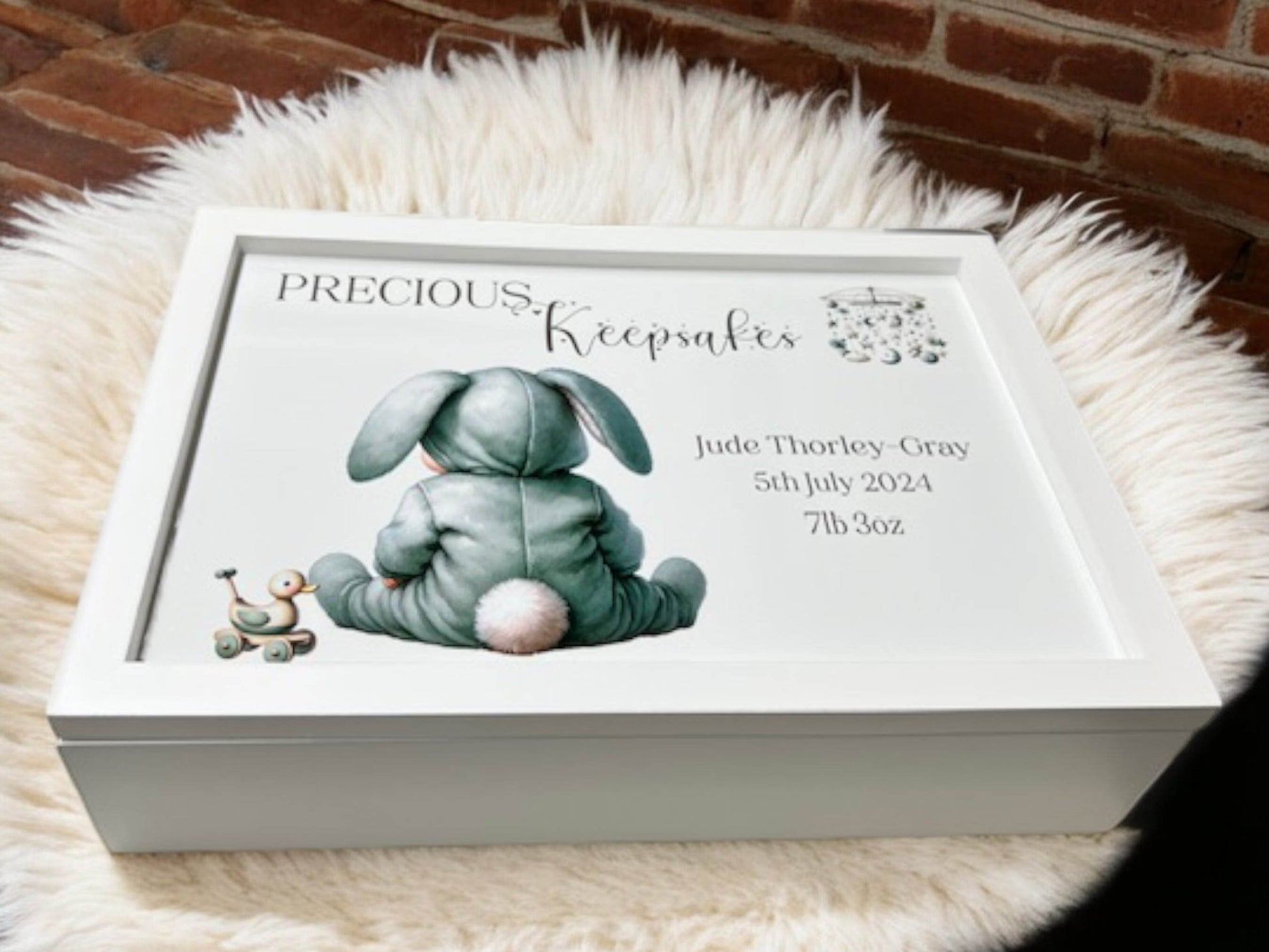 New Baby Wooden Keepsake Storage Box