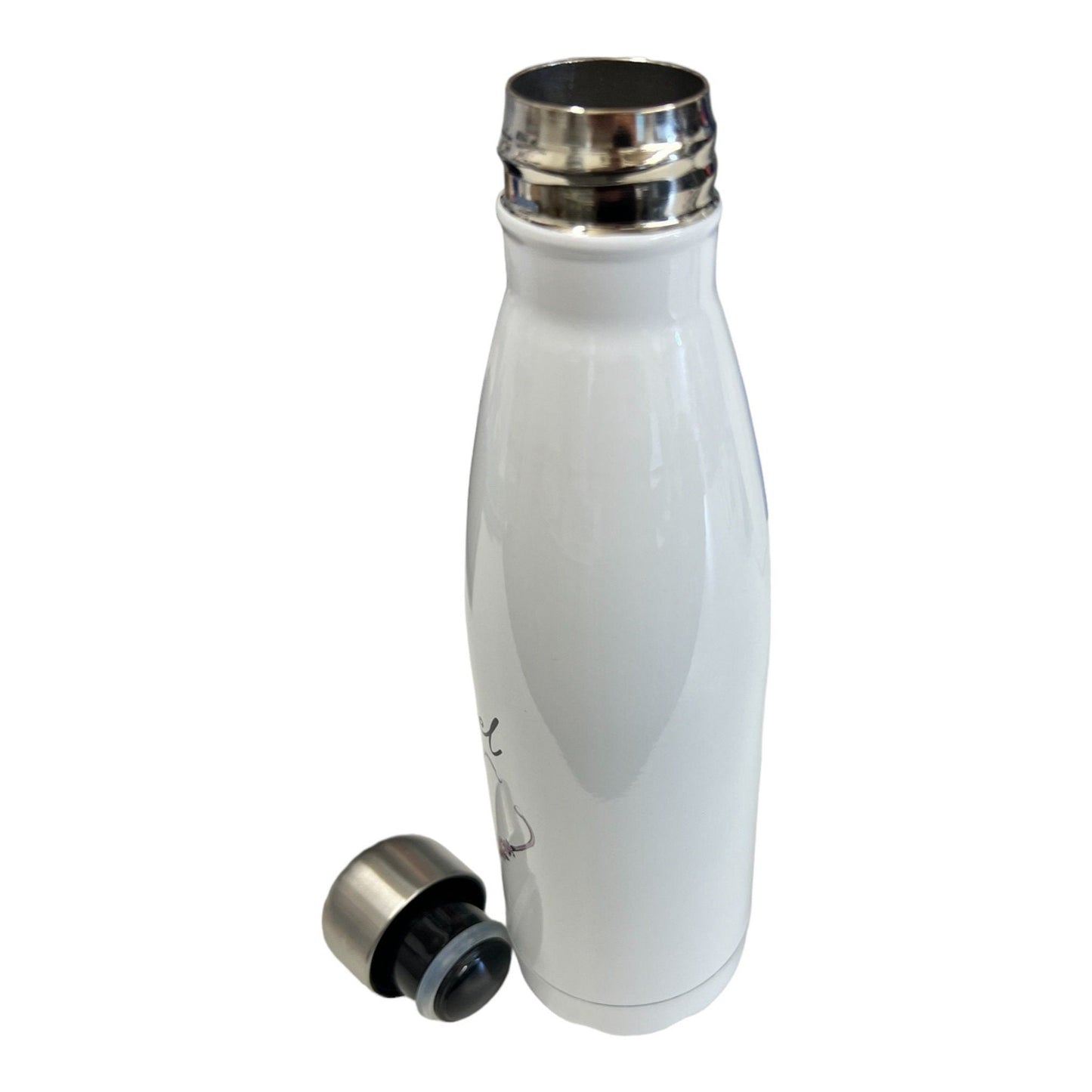 Personalised Midwife Stethoscope Water Bottle, Healthcare Thermal Bottle, Maternity Worker Thermos Gift, Newly Qualified Midwife Gift