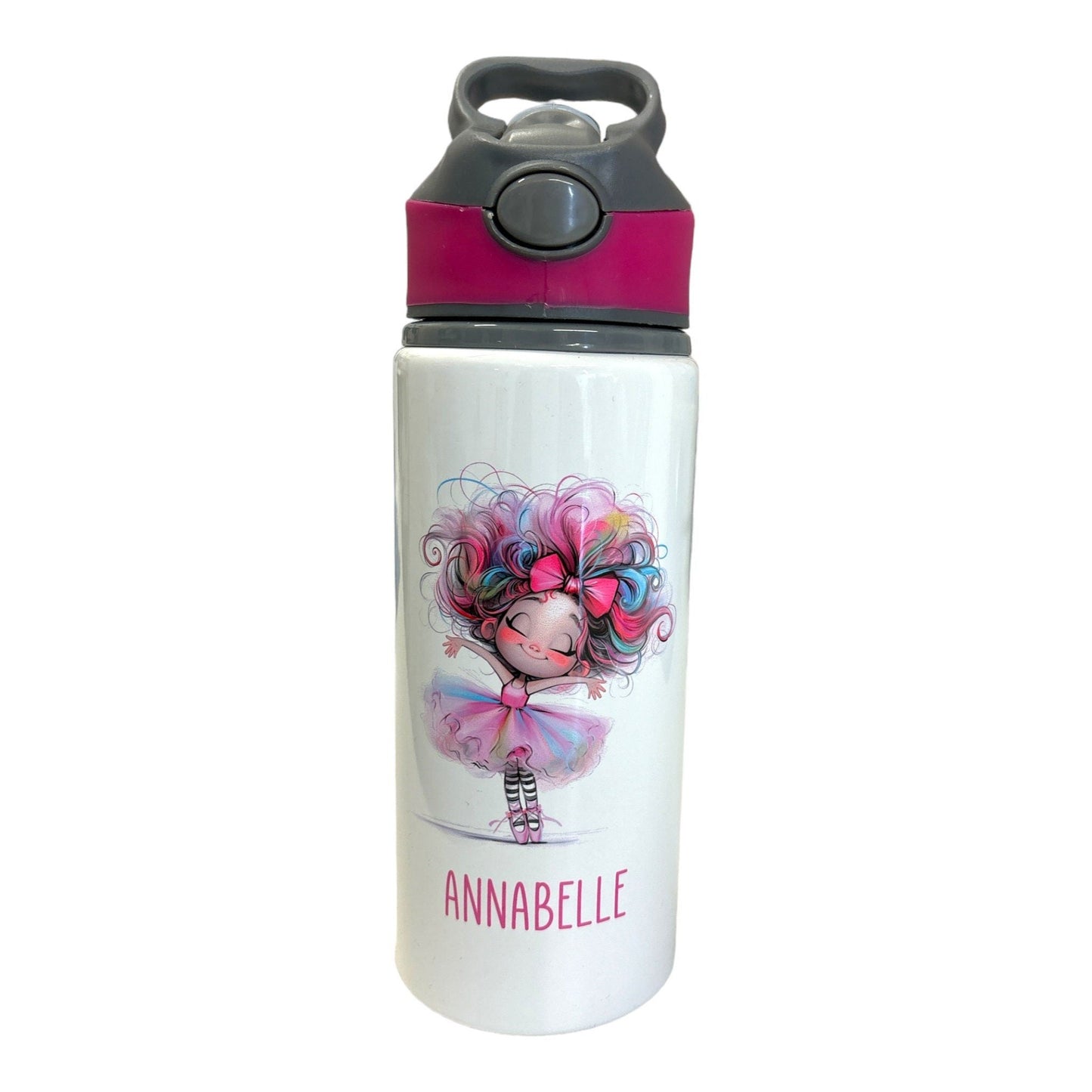 Personalised Ballerina Water Bottle, Ballet Water Bottle, Ballerina Gift, Dance Gift, Kids Water Bottle, Dance Theme Bottle