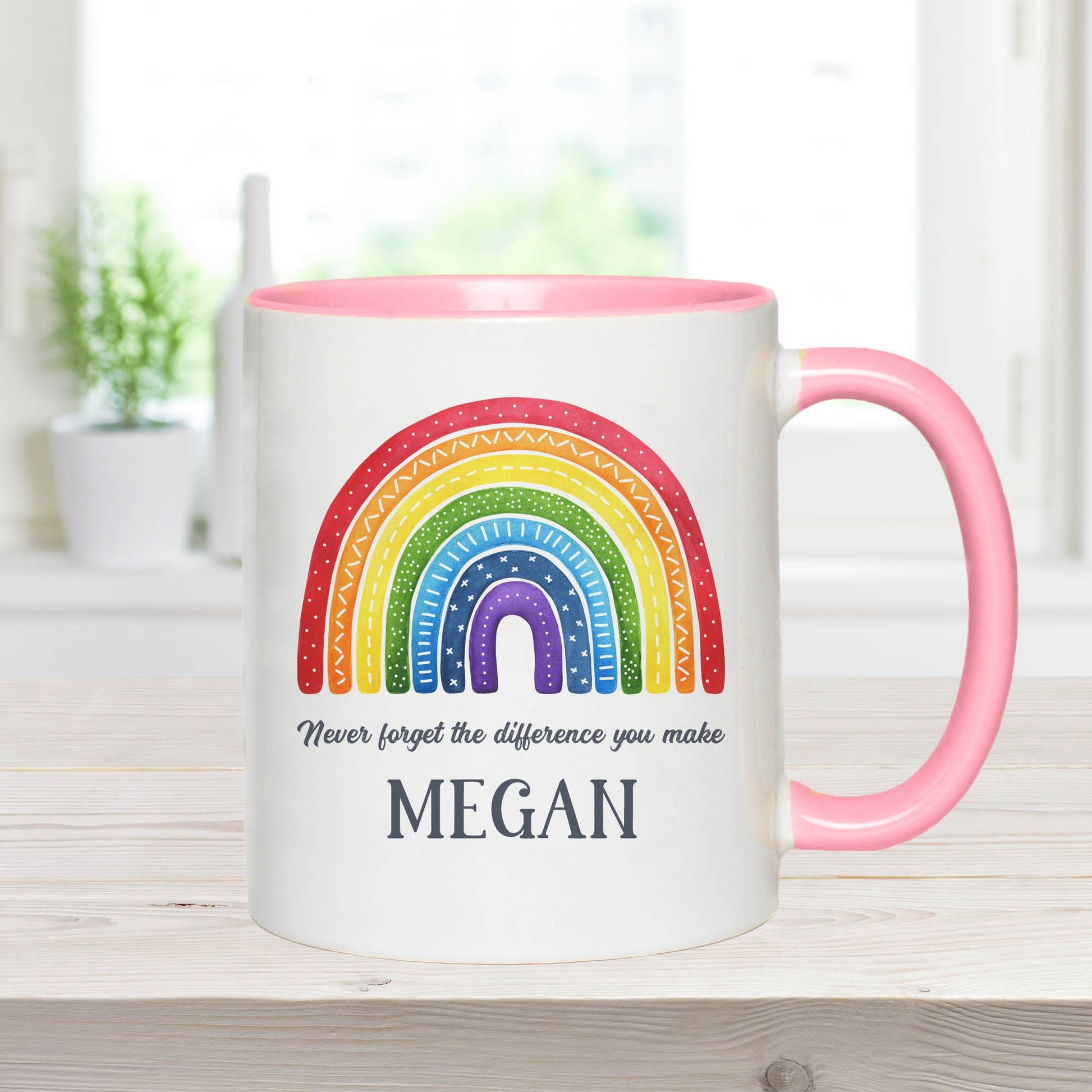 Personalised Inspirational Rainbow Mug
