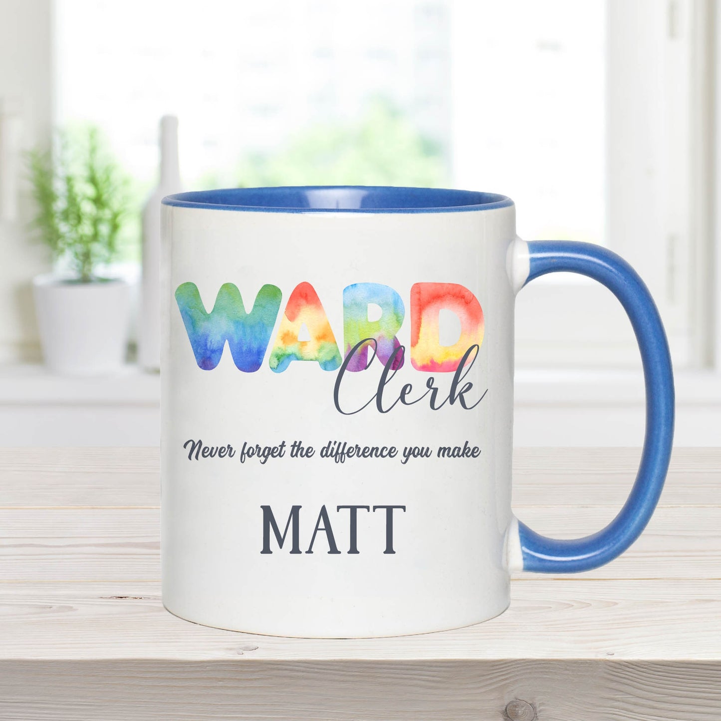 Personalised Inspirational Ward Clerk Mug, Office Worker Gift Appreciation Mug, Male Female Ward Clerk Clerical Staff Gift