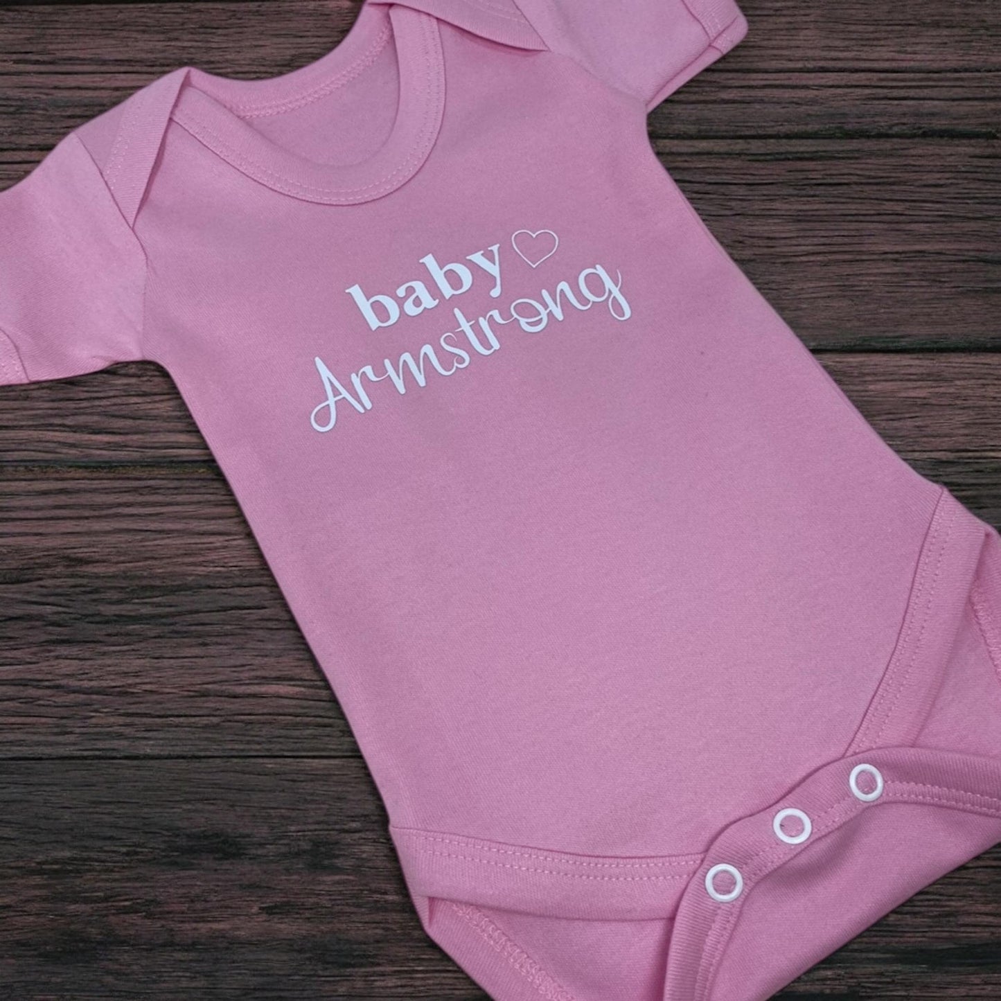 New Baby Vest, Personalised Baby Vest, Baby Surname, New baby bodysuit, Baby announcement, Baby Girl