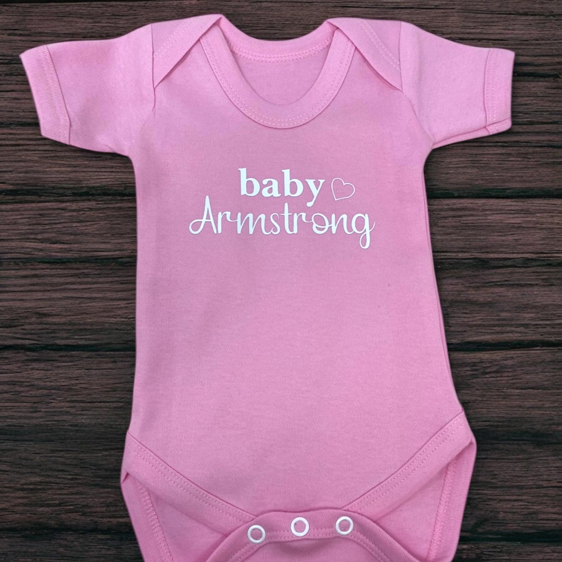 Personalised Surname New Baby Vest