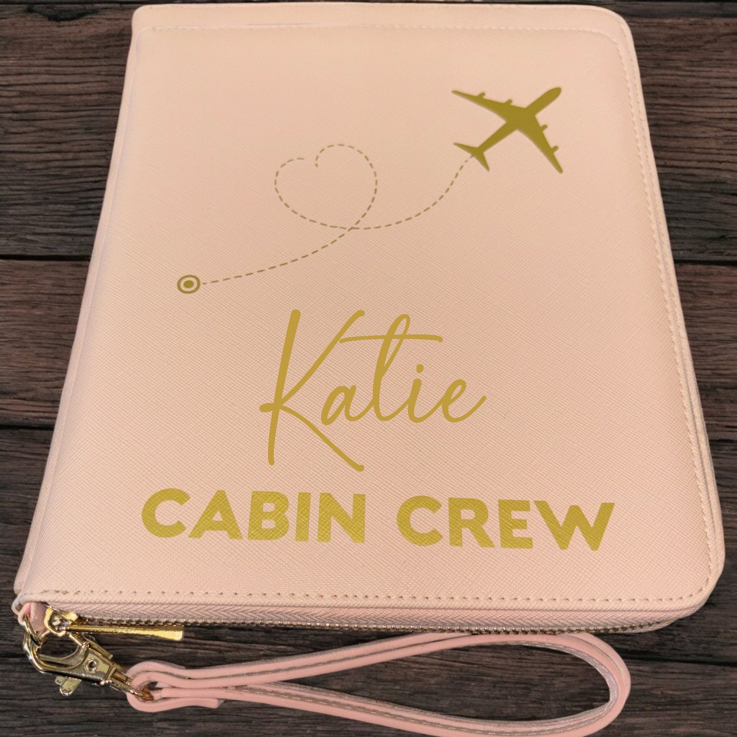 Personalised Cabin Crew Travel Organiser, Personalised Organiser, Air Hostess Gift,Aeroplane Staff, Hostess New Job, Birthday,Crew Training