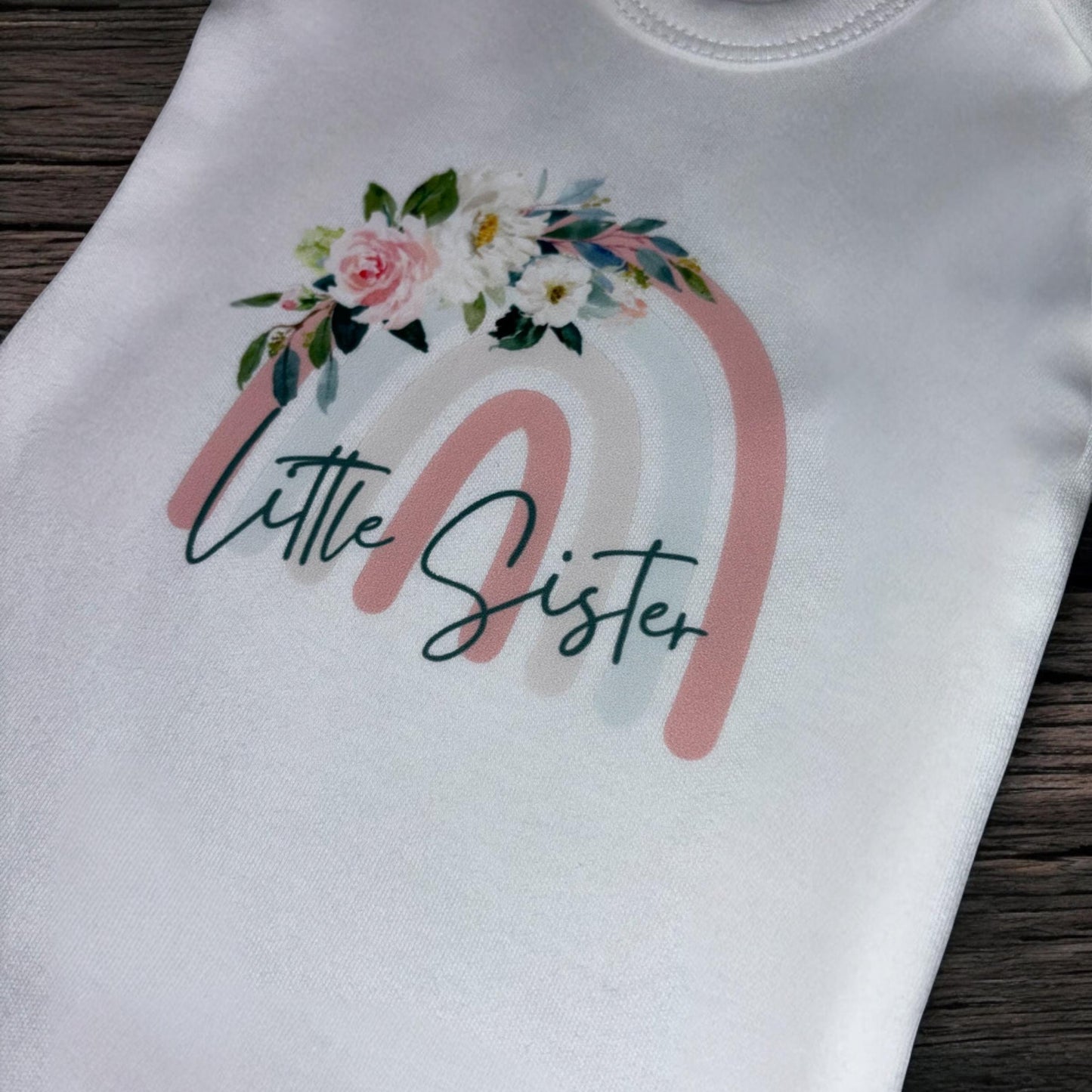 Little Sister Baby Vest, Baby Sister bodysuit, New Baby Sister, Little Sister bodysuit