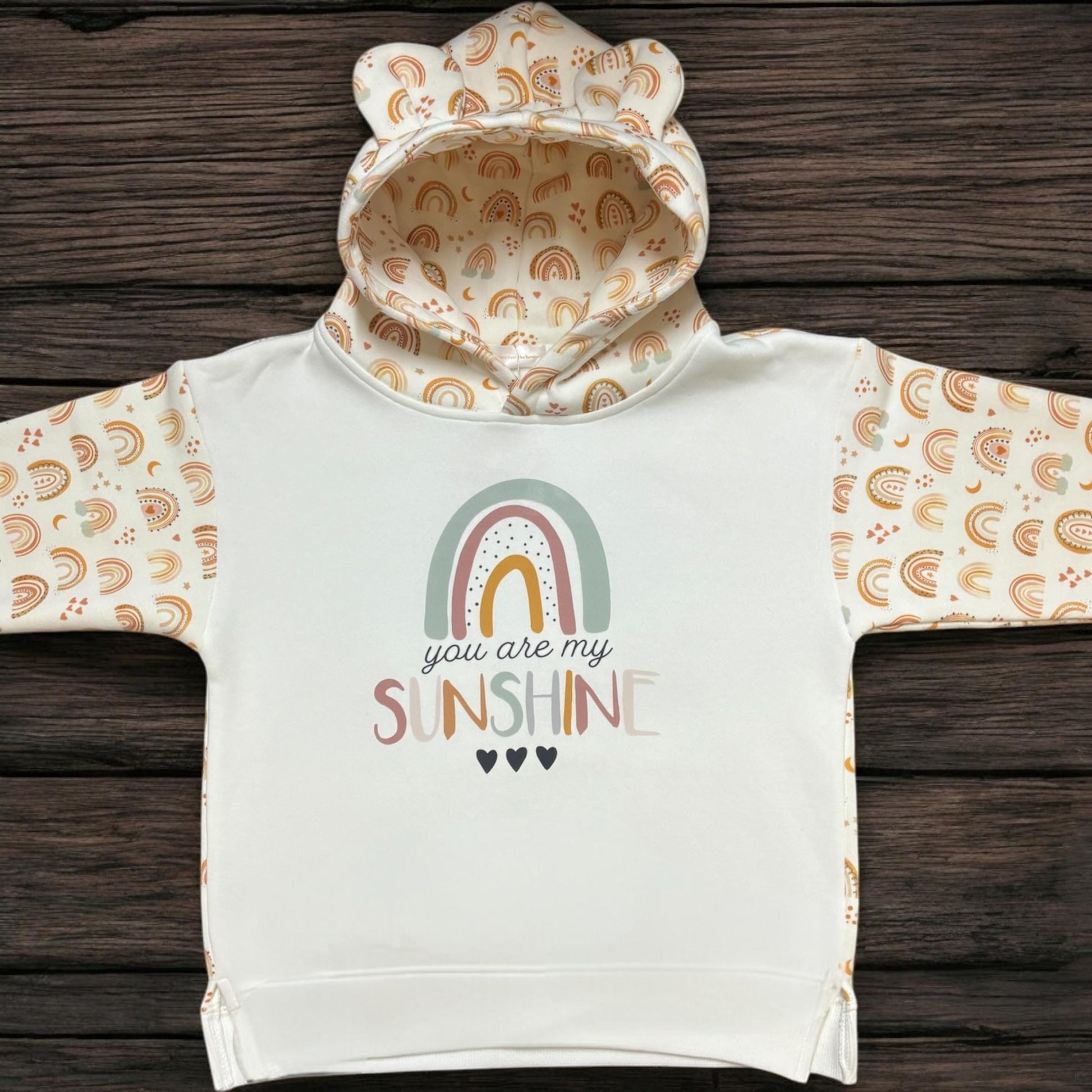 Girls Rainbow Hoodie Age 5-6 Years