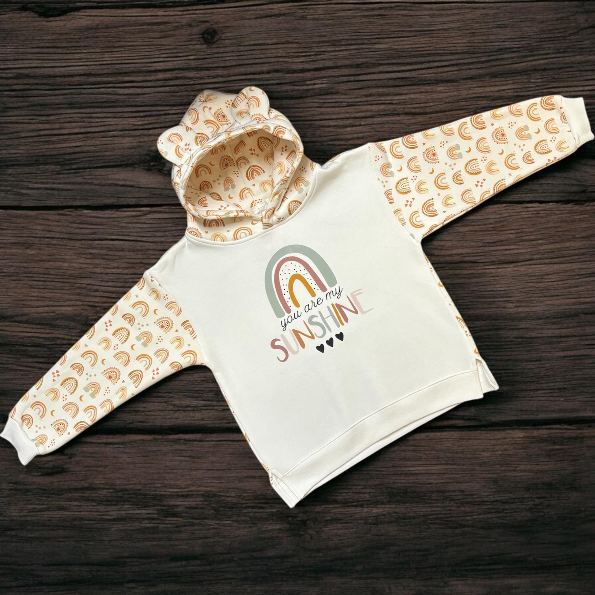 Girls Rainbow Hoodie Age 5-6 Years