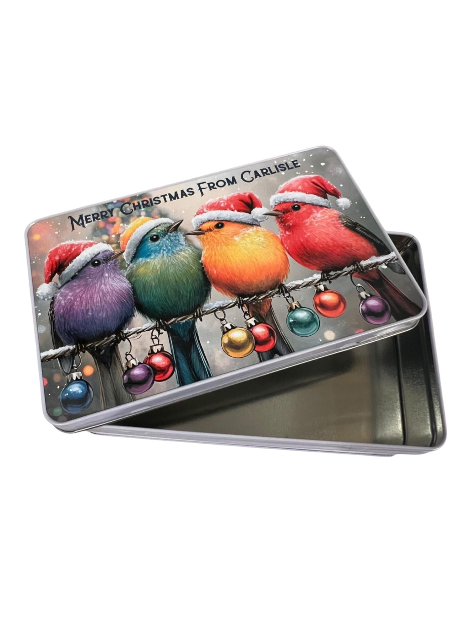 Personalised From Town, City, House Christmas Treat Tin