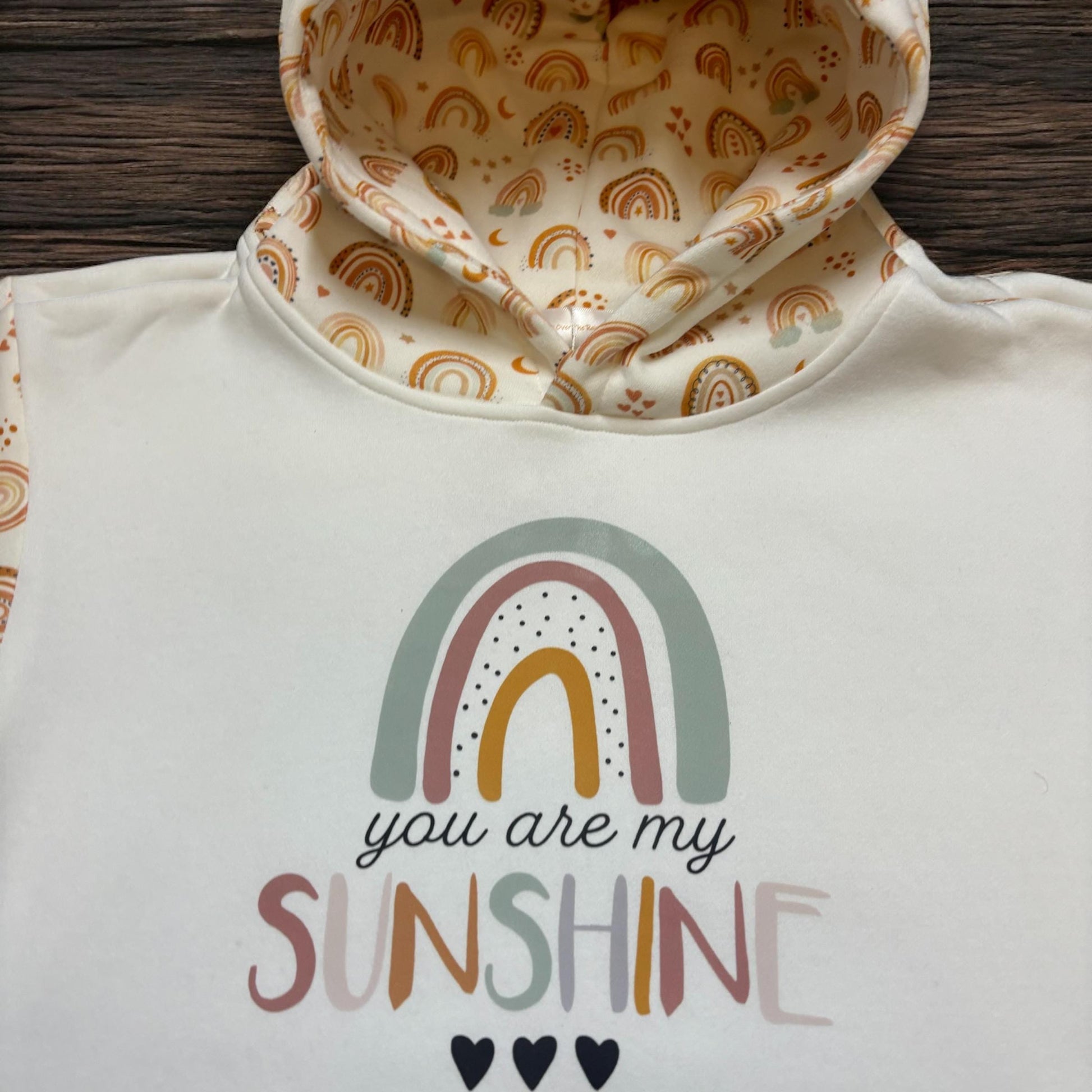 Girls Rainbow Hoodie Age 5-6 Years