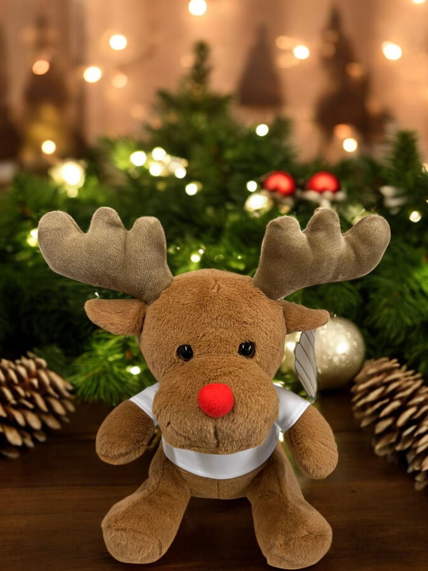 Personalised Reindeer Soft Toy Child & Baby 1st Christmas