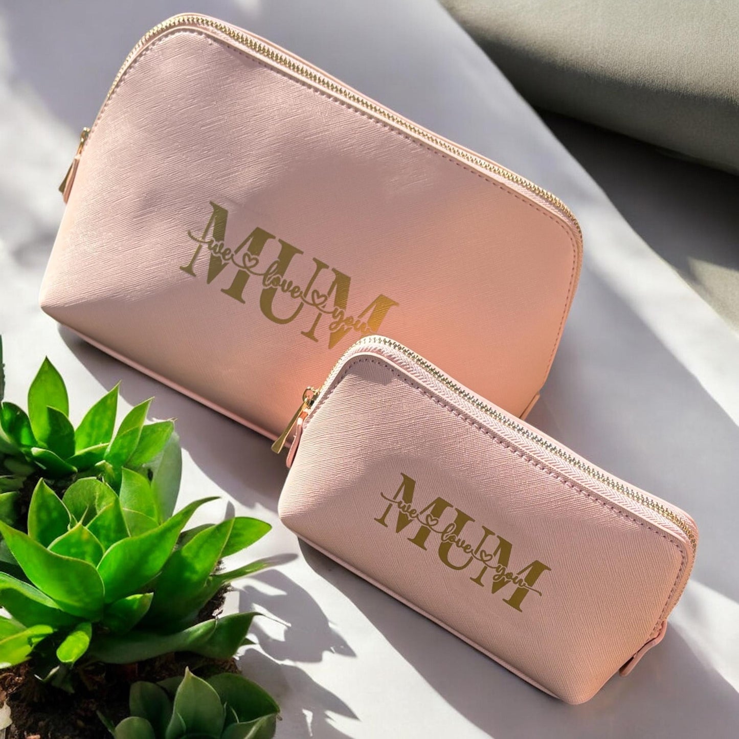 Cosmetic Bag, Small and Large Cosmetic Bag, Mum Make Up Bag, Mothers Day Gift, Mothers Day, Mum Gift, Soft Pink Makeup Organiser