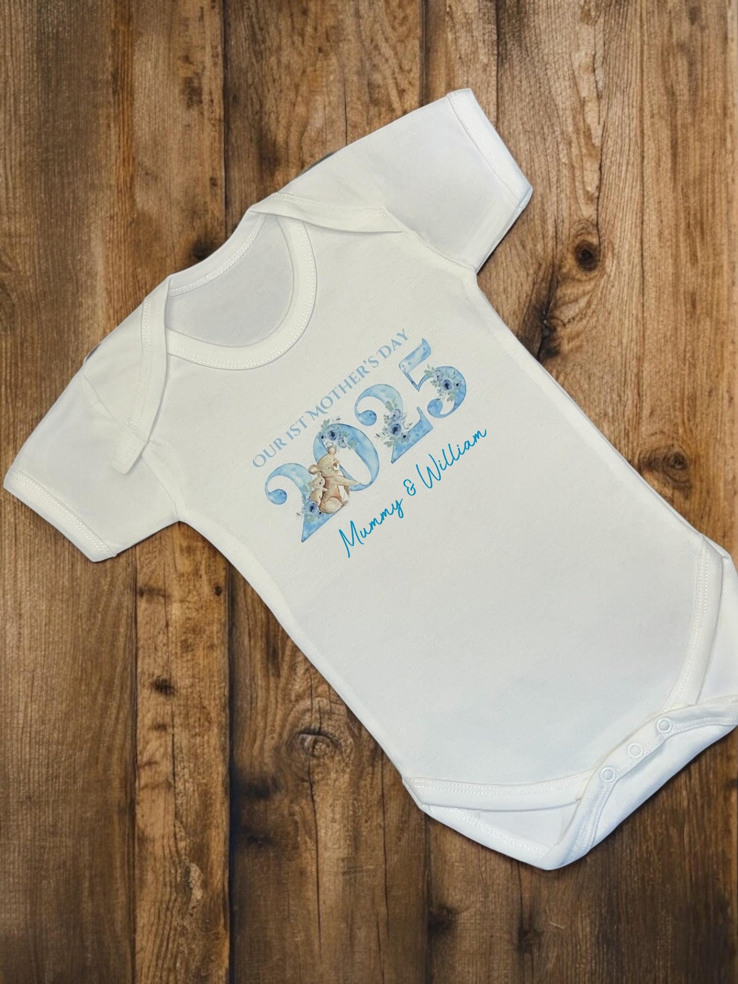 Personalised Mothers Day Baby boy Vest, Personalised Mothers Day, 1st Mothers Day, Baby Bodysuit, Baby Vest, Baby Boy