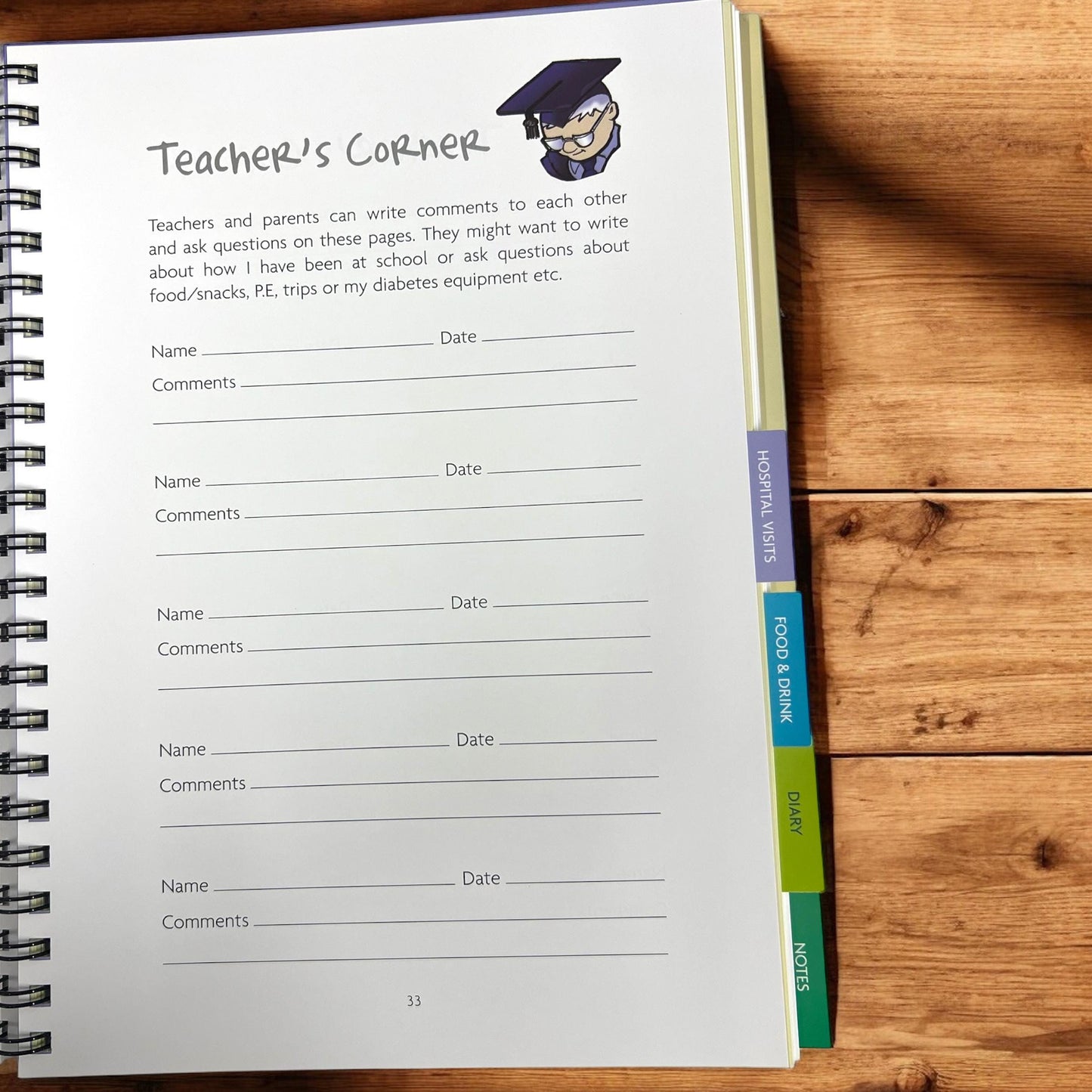 Child's Diabetic Diary Journal, Diabetes Recording Information Book For Children, Type 1 Diabetes Management Notebook, Child Insulin Log