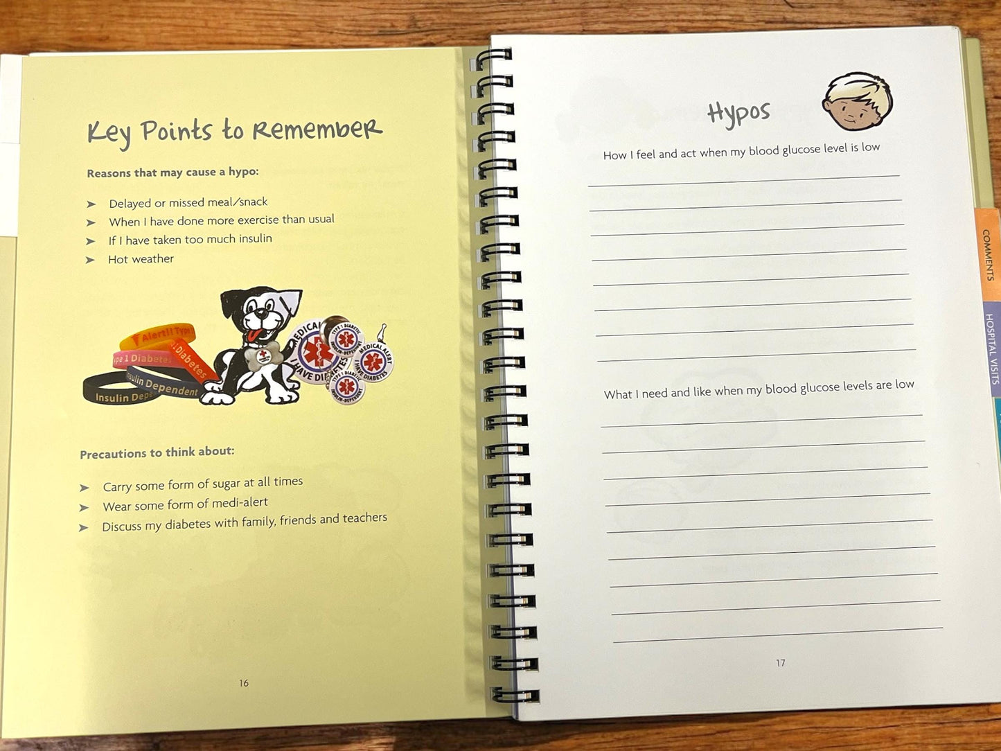 Child's Diabetic Diary Journal, Diabetes Recording Information Book For Children, Type 1 Diabetes Management Notebook, Child Insulin Log