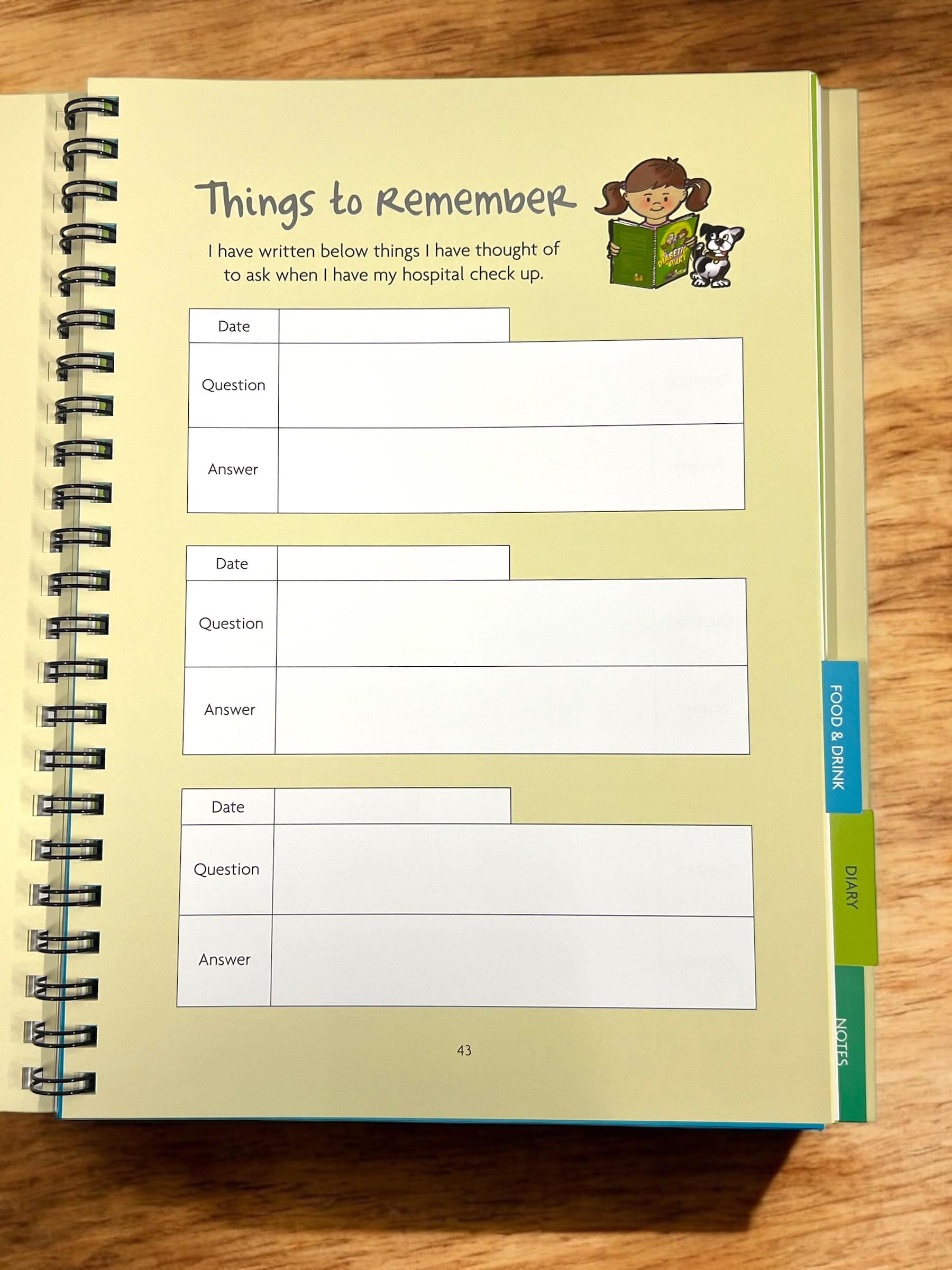 Child's Diabetic Diary