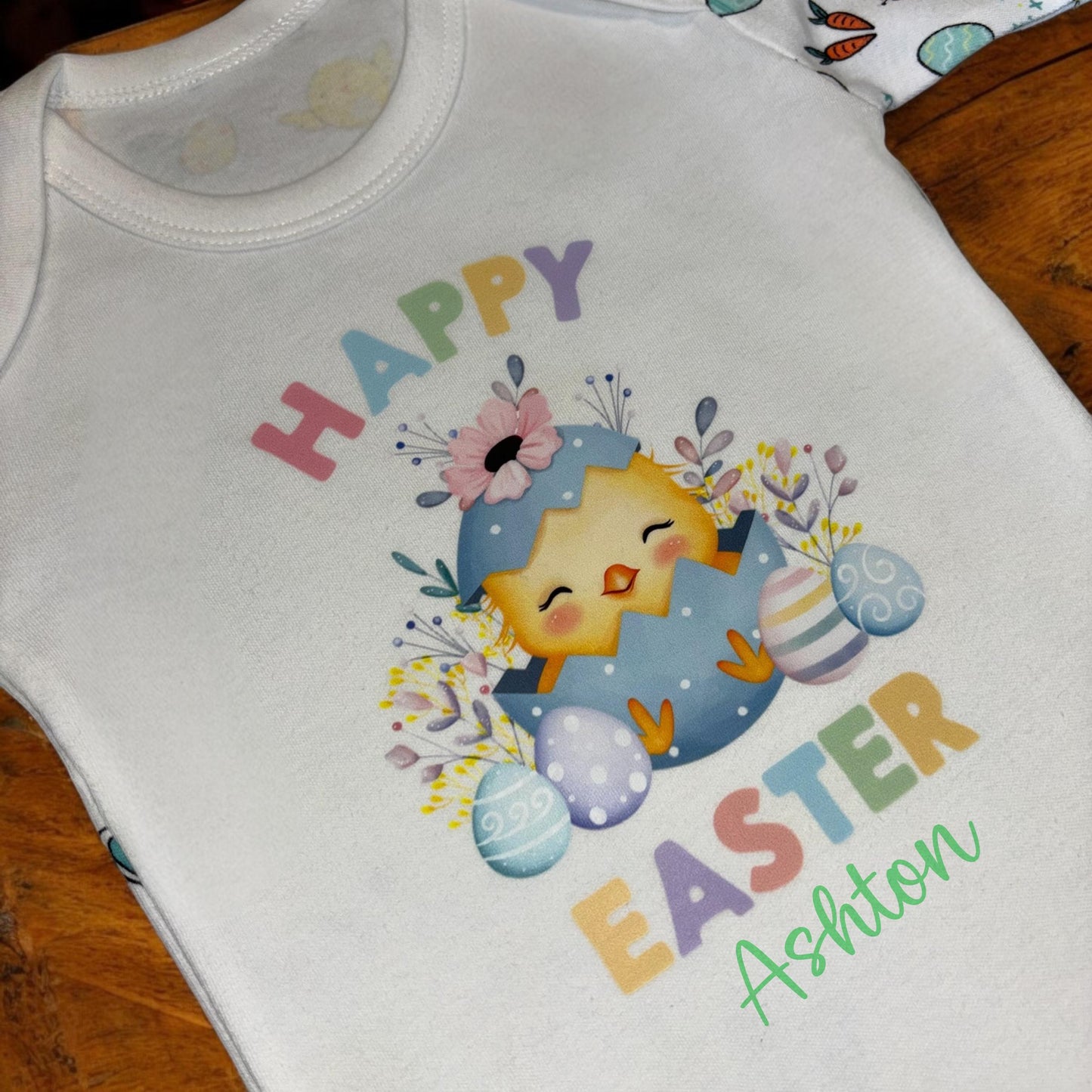 0-3 Months Personalised Baby Easter Clothes, Baby Easter Romper, Personalised Bodysuit, Easter Gift, Baby Girl Easter, Baby Boy Easter Gift