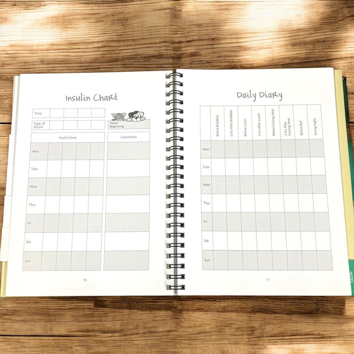 Child's Diabetic Diary Journal, Diabetes Recording Information Book For Children, Type 1 Diabetes Management Notebook, Child Insulin Log