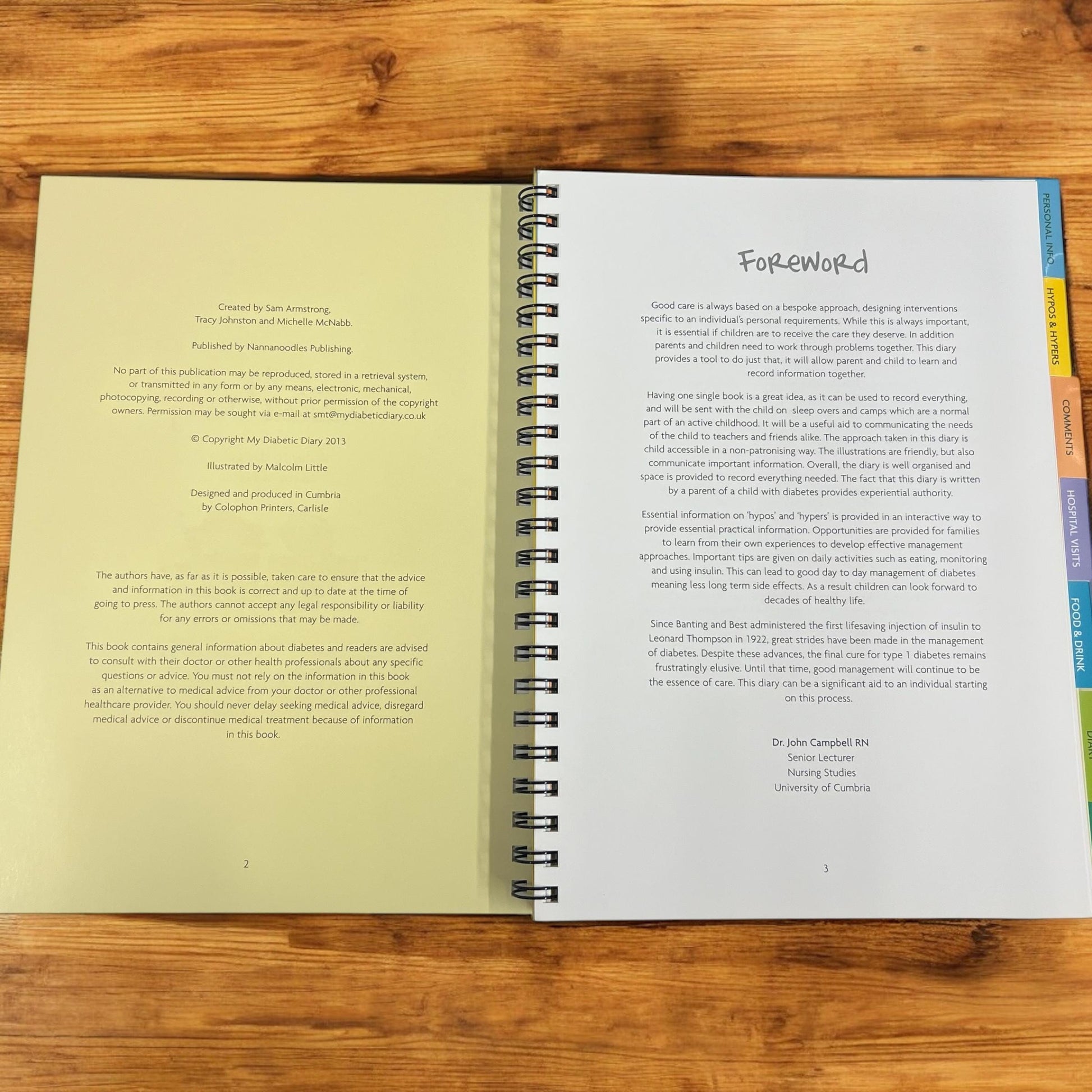 Child's Diabetic Diary