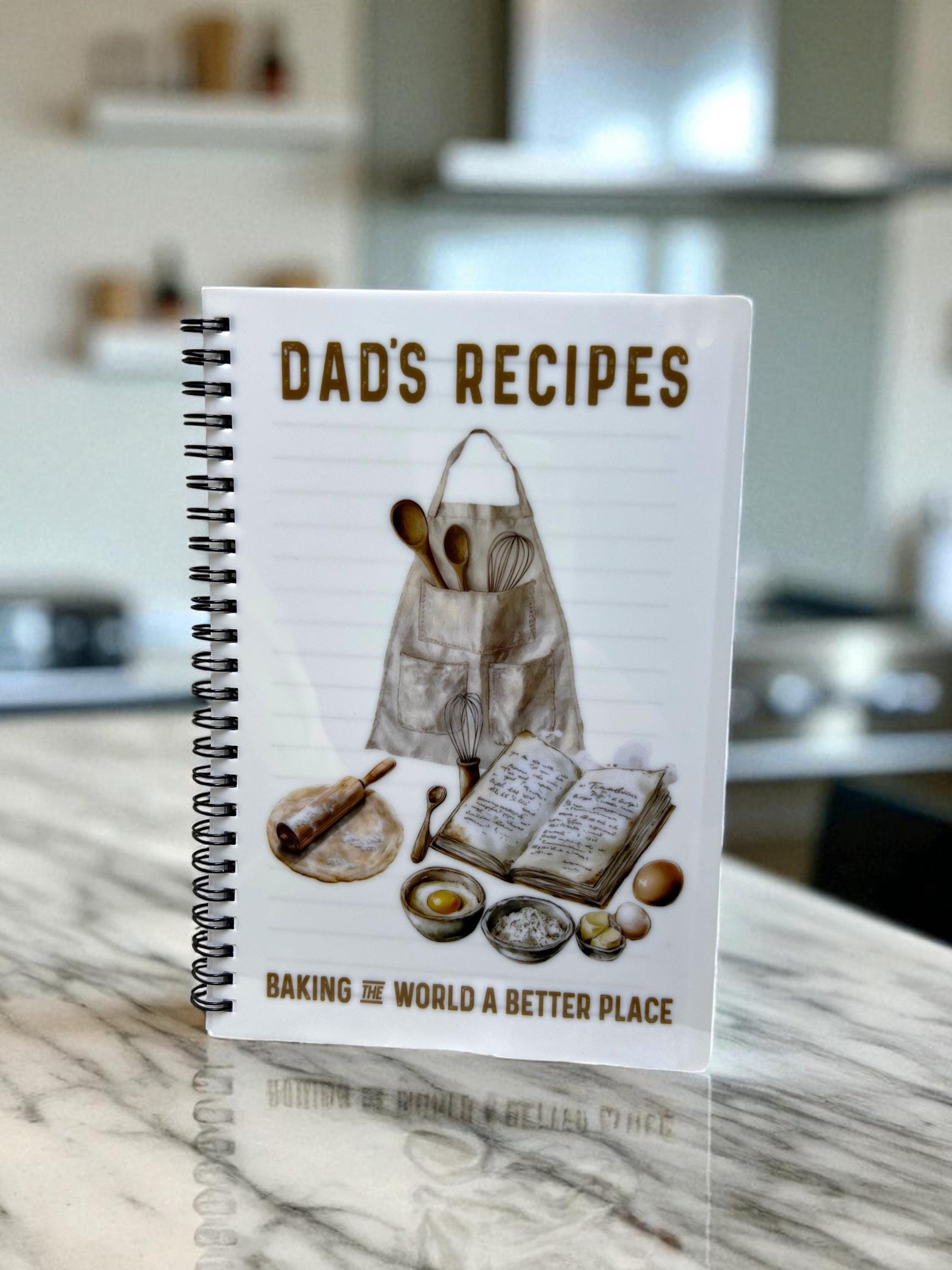 Personalised Recipe Baking Book A4/A5, Dad Grandad Pop's Recipe Notebook