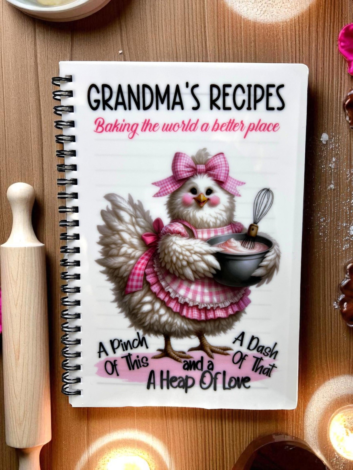 Personalised Recipe Baking Book A4/A5, Mum/Nana/Grandma's Recipe Notebook