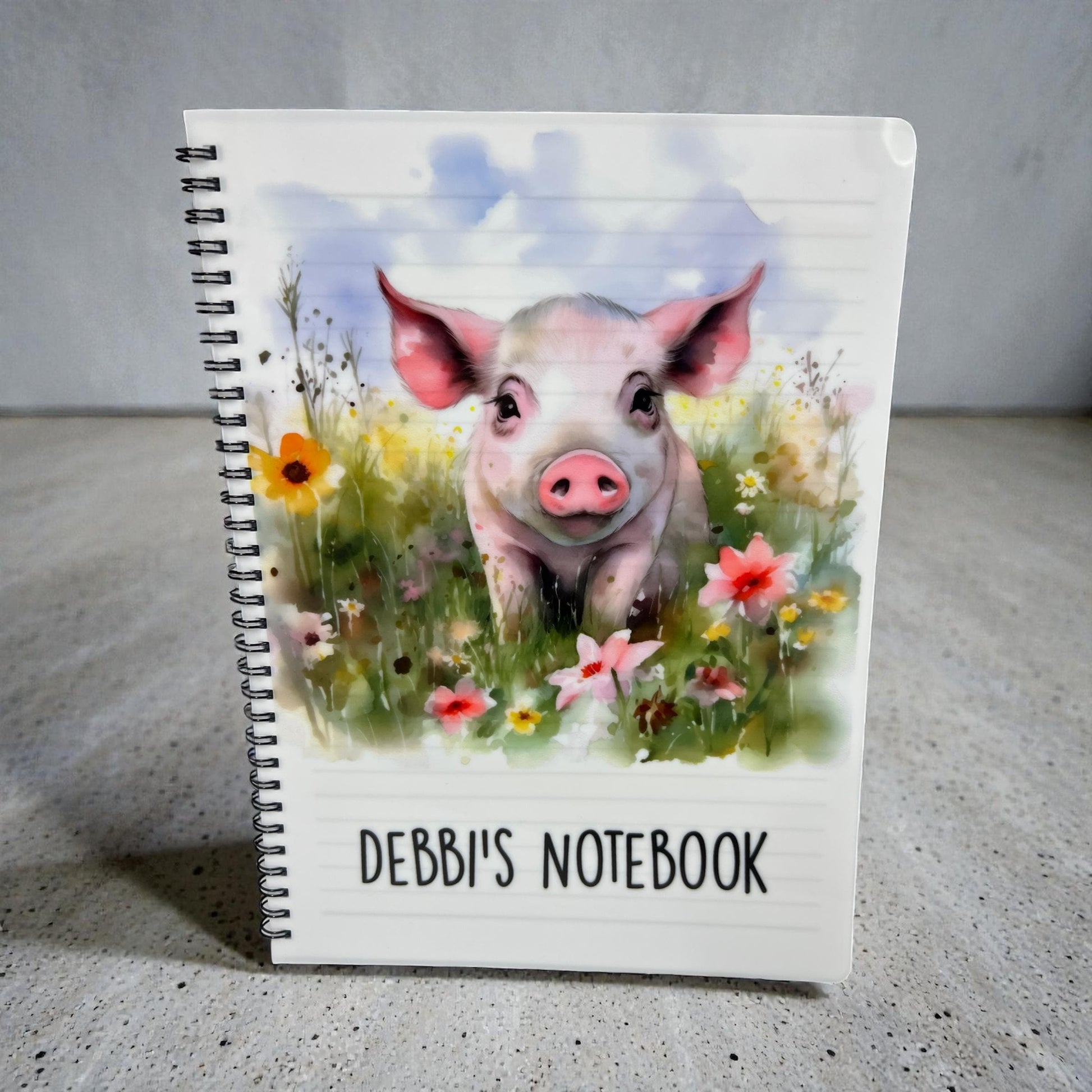 Personalised Pig Notebook