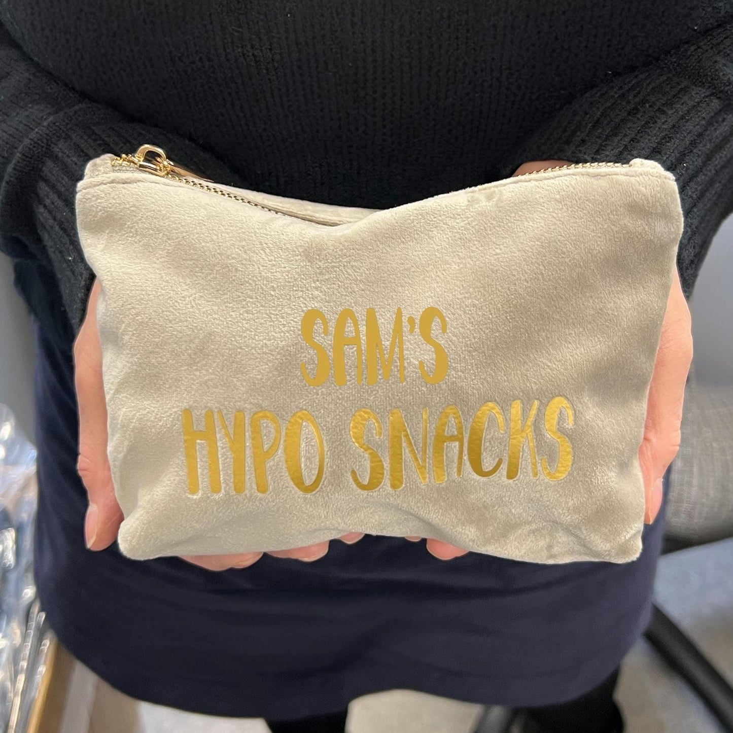 Personalised Hypo Snack Bag, Diabetes Hypo, Type 1 Diabetic, Type 2 Diabetic, Diabetic Gift, Emergency Snack Bag, Glucose Bag, Hypoglycaemia