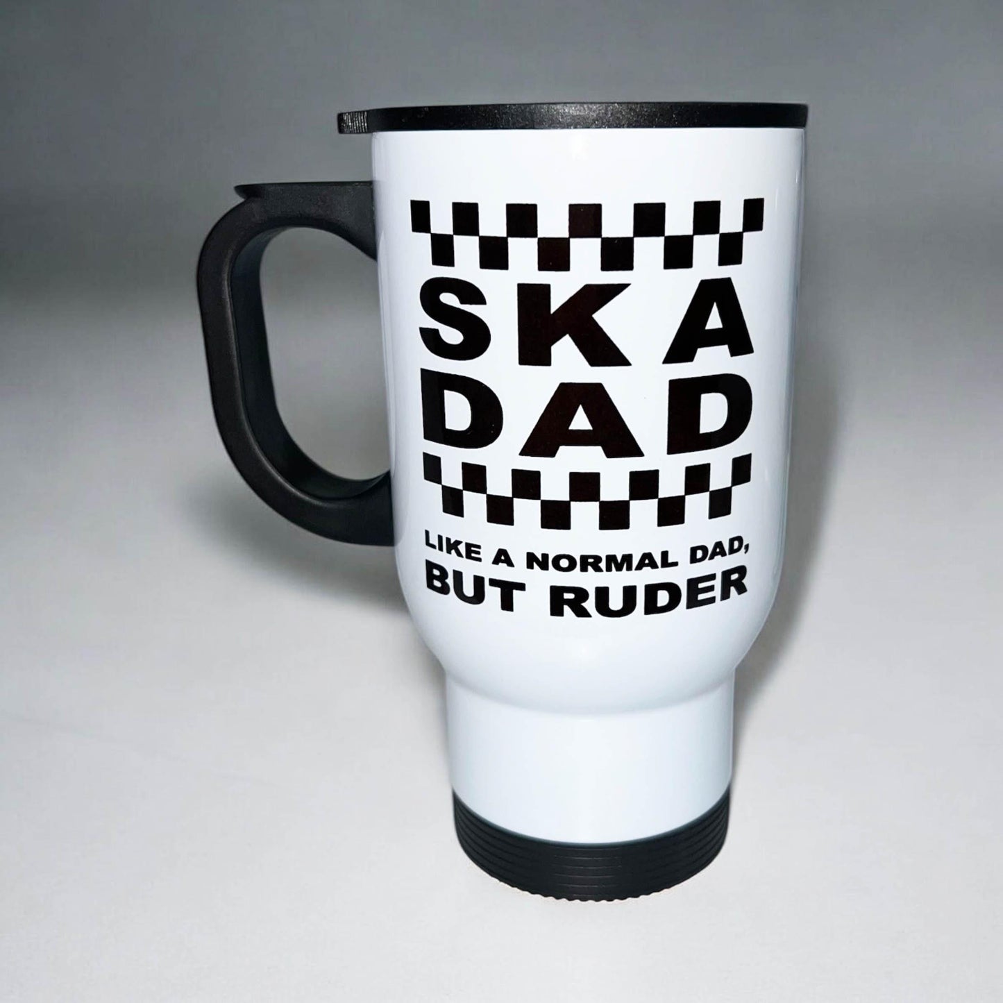 Ska Dad 2 tone Rude Boy Thermos Travel Mug For Dad Birthday Fathers Day
