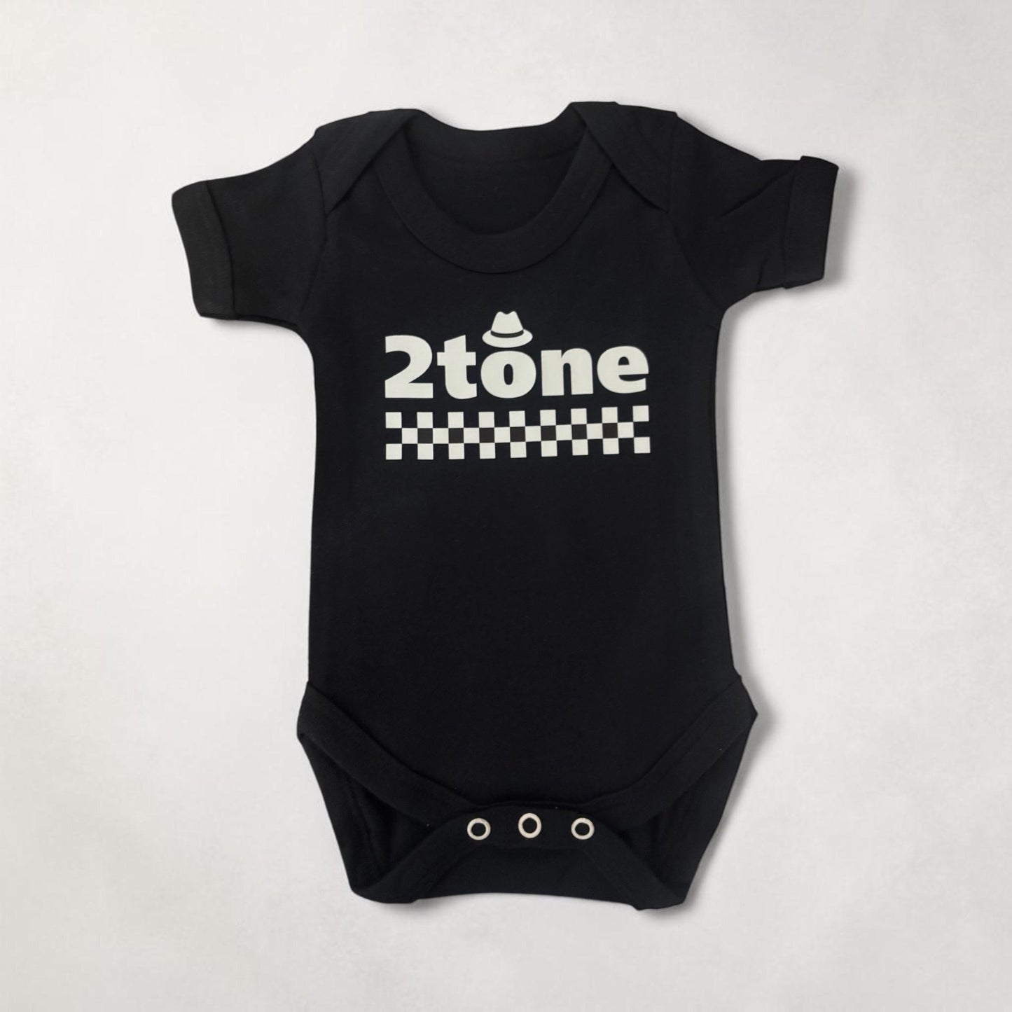 Black 2Tone Baby Vest, Ska Baby Bodysuit, Music, Baby Gift