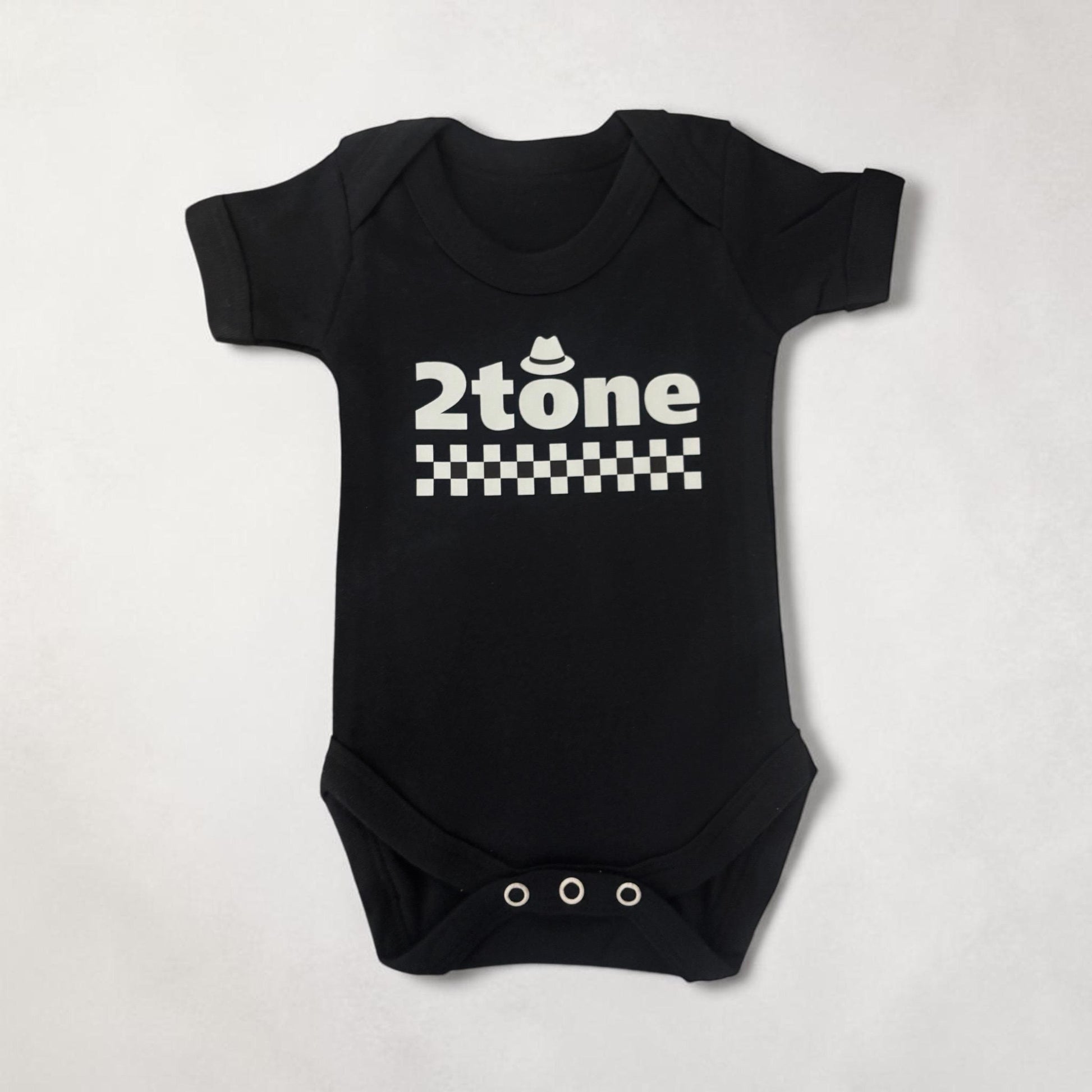 Black 2Tone Baby Vest, Ska Baby Bodysuit, Music, Baby Gift