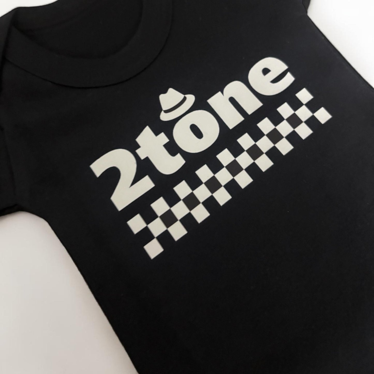 Black 2Tone Baby Vest, Ska Baby Bodysuit, Music, Baby Gift