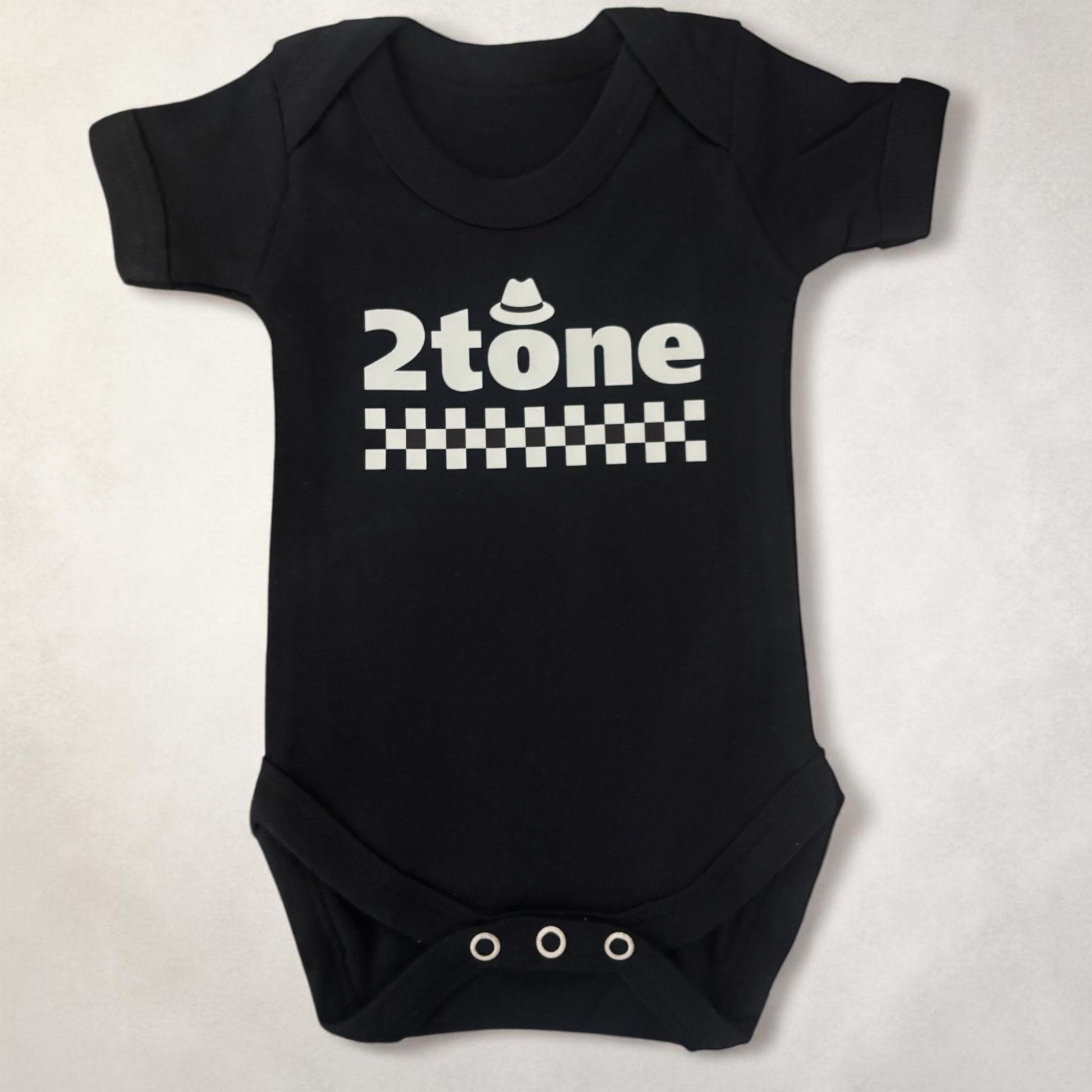 Black 2Tone Baby Vest, Ska Baby Bodysuit, Music, Baby Gift