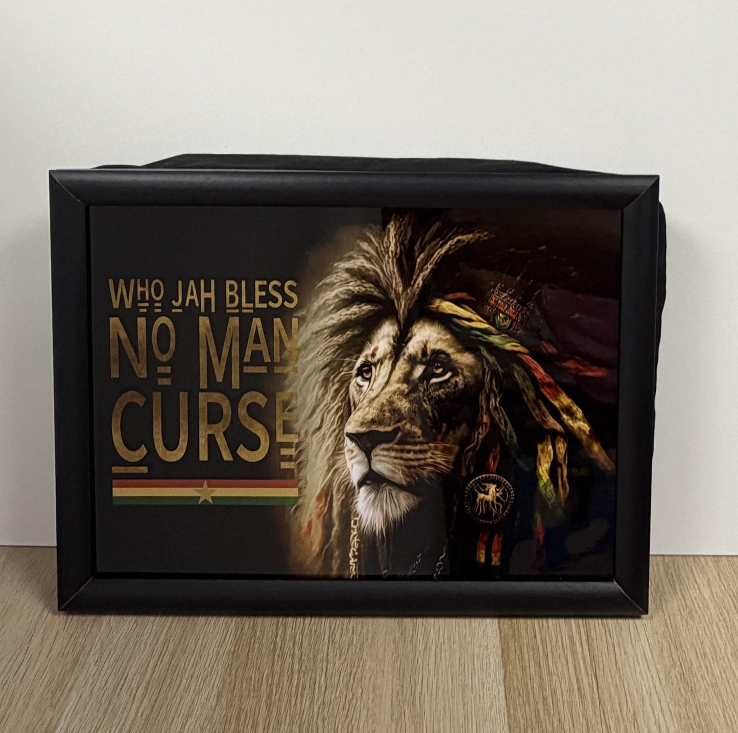 Reggae Lap Tray, Cushioned TV Laptop Tray, Music Lover Gift, Lion
