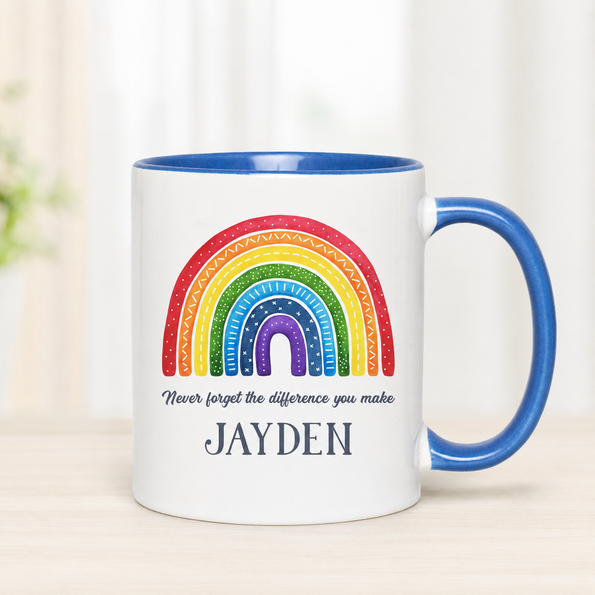Personalised Inspirational Rainbow Mug – 11 oz