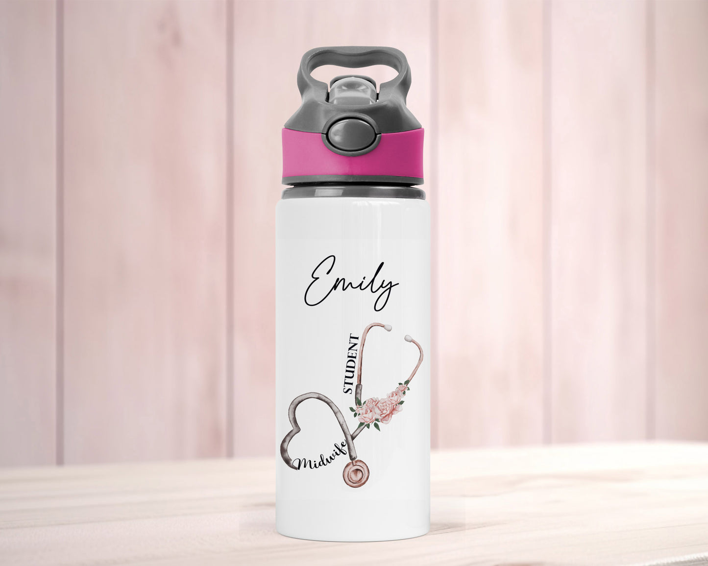 Midwife Stethoscope Flip Water Bottle