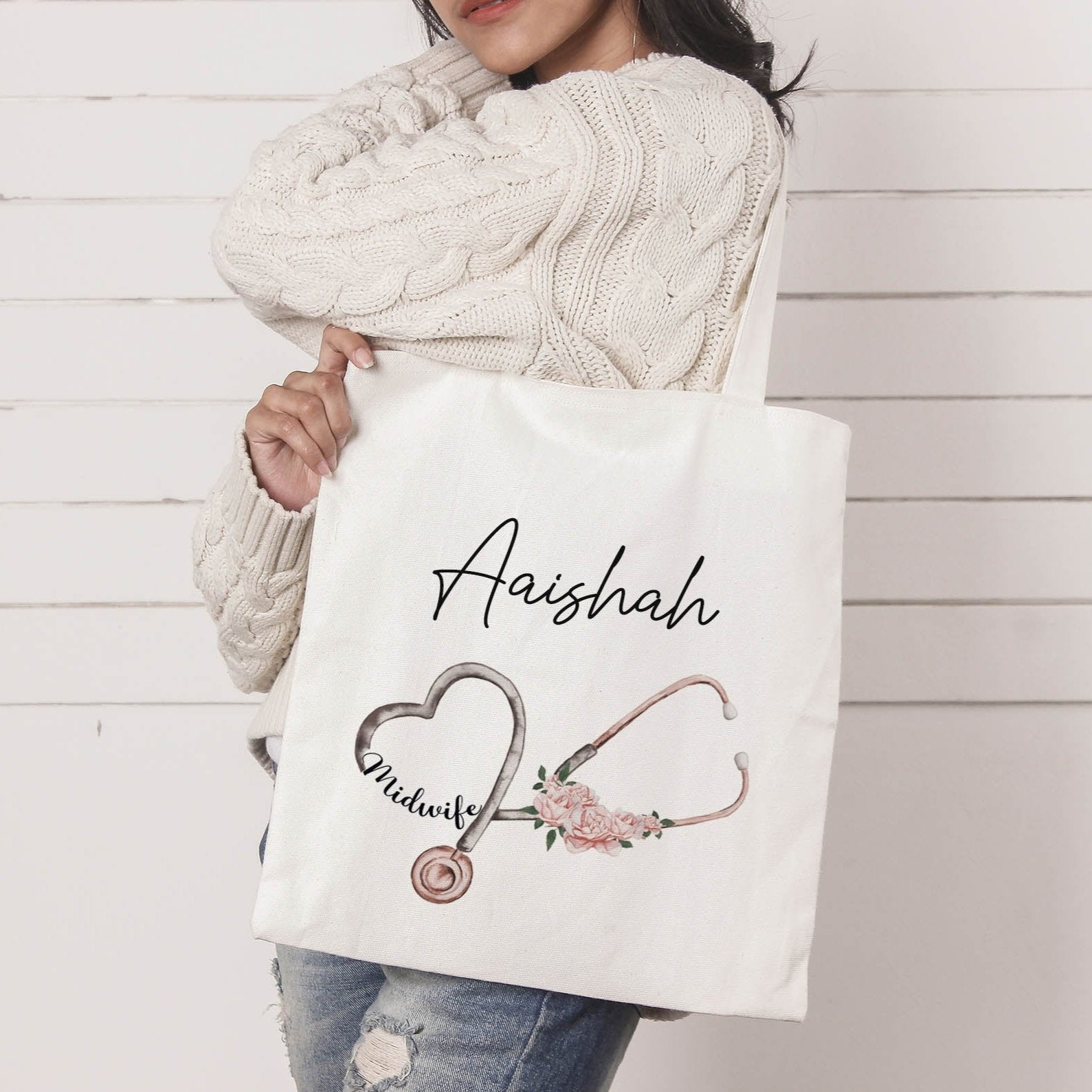 Midwife, Student Midwife Stethoscope Tote Bag