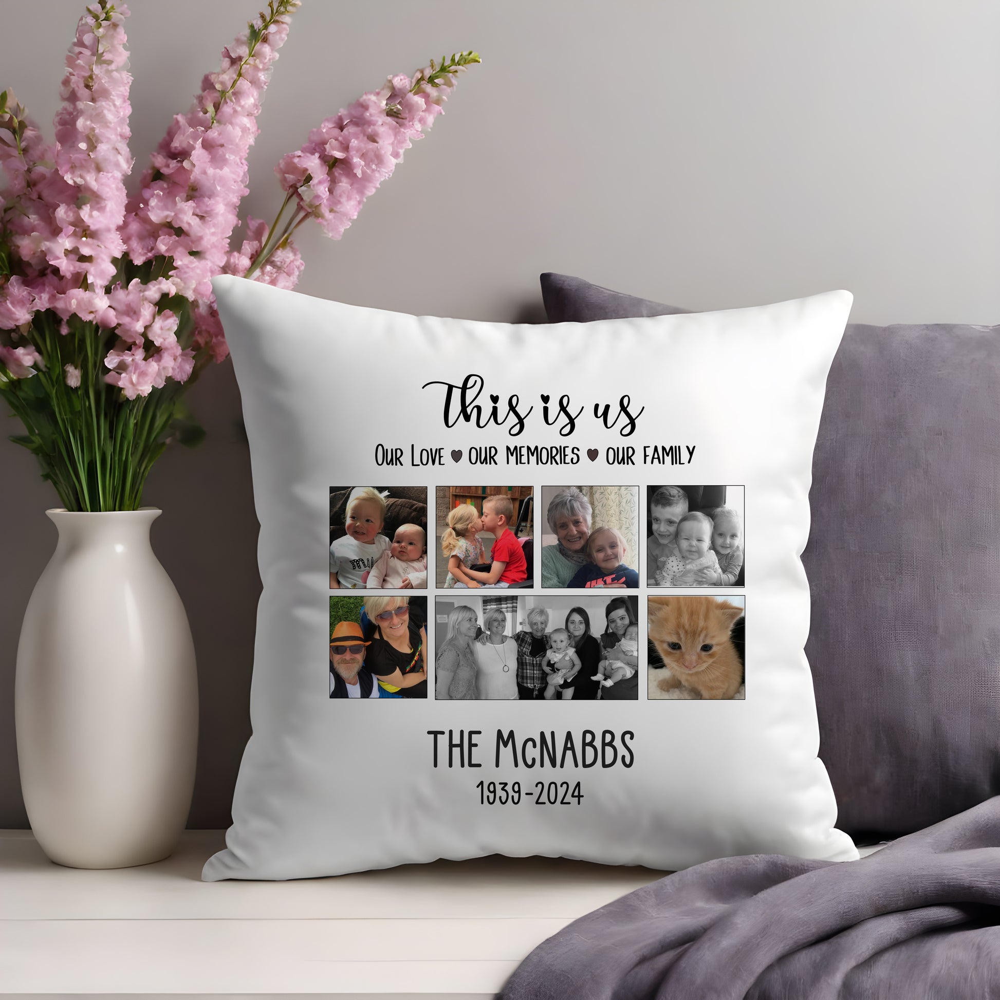 Personalised Family Cushion Photo Cushion