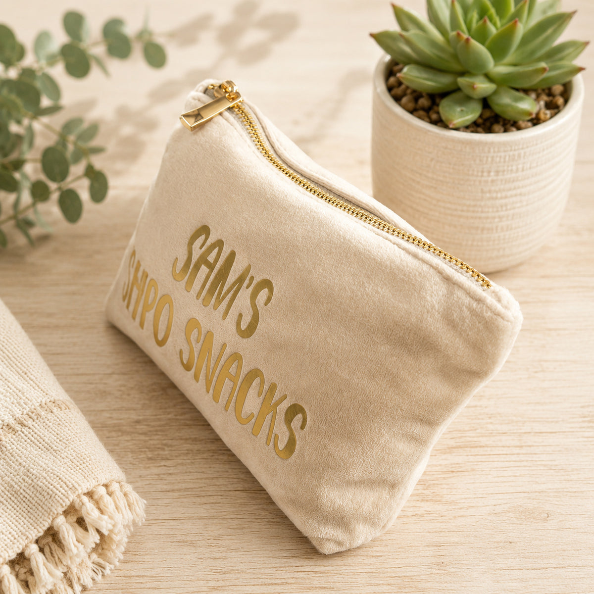 Personalised Hypo Snack Bag – Velvet Pouch