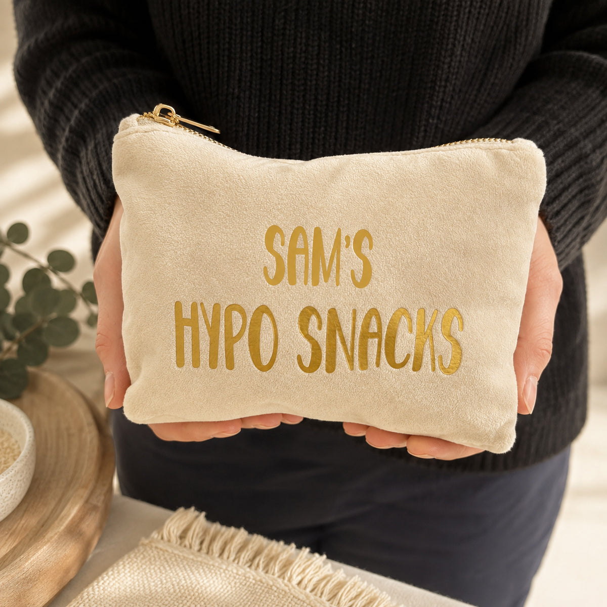 Personalised Hypo Snack Bag – Velvet Pouch – image 2