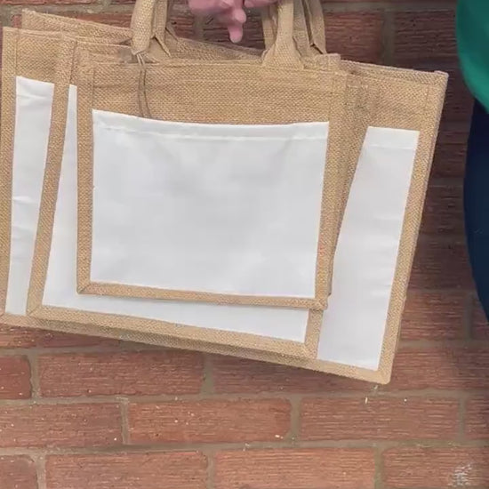 Neonatal Nurse Stripes Jute Bag