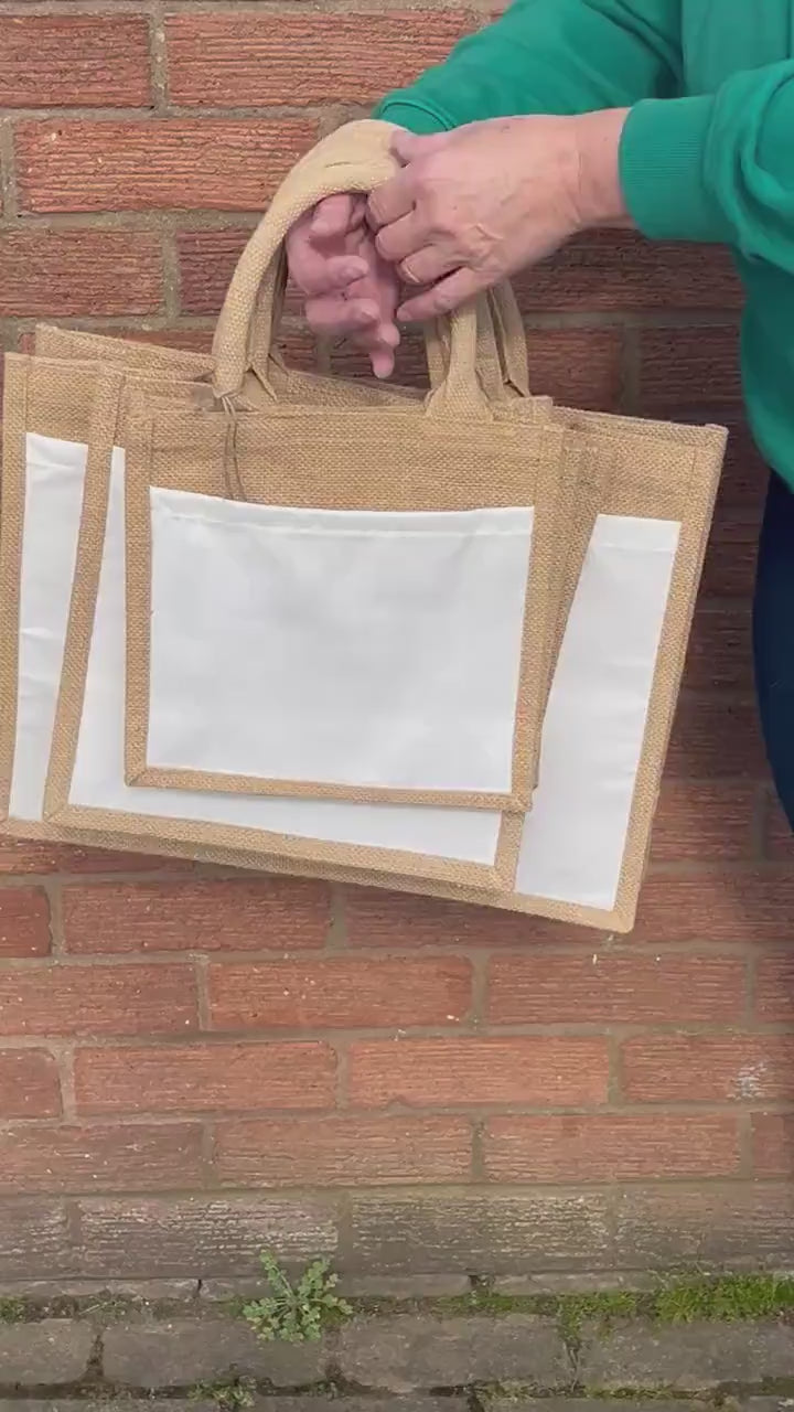 Neonatal Nurse Stripes Jute Bag