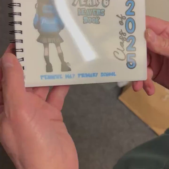 A6 Personalised Girls Leavers Notebook