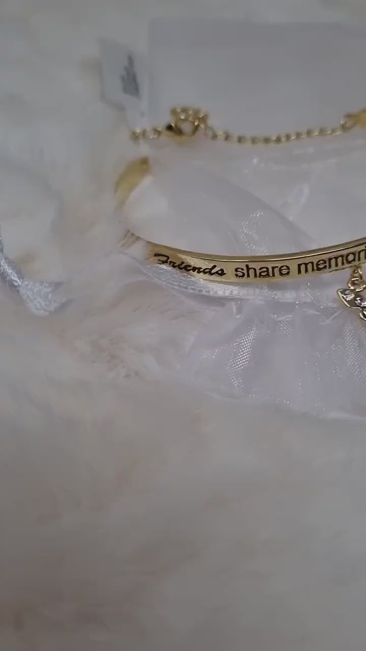 Friend Bracelet, Gold Friendship Bracelet, Gold Plated Bracelet, Gift For Friends, Best Friend Gift