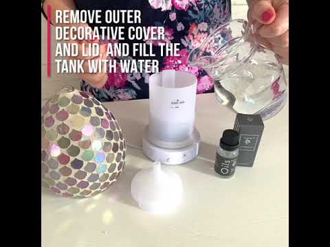 LED Ultrasonic Diffuser - Teal & Purple Crackle